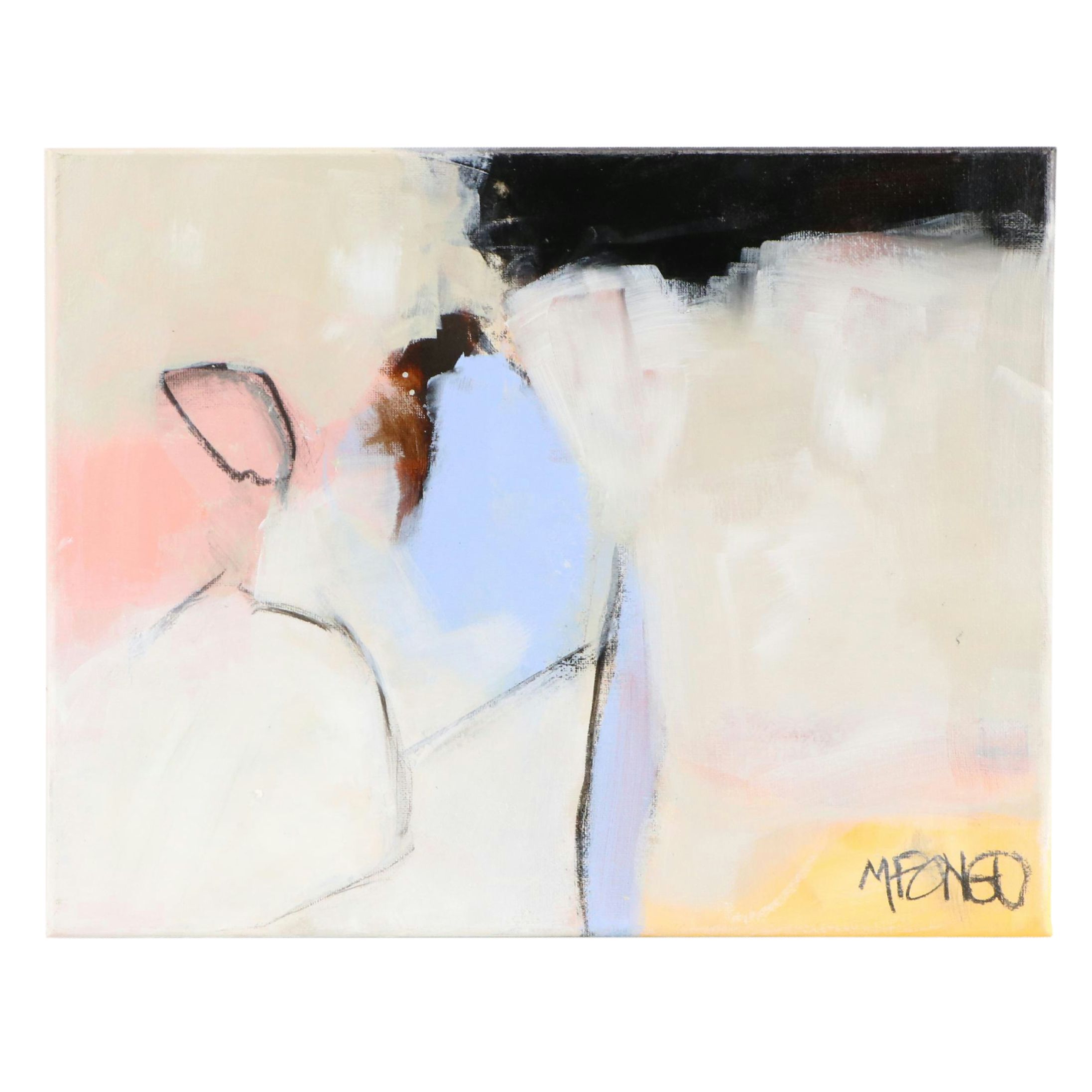 Milagros Pongo Abstract Mixed Media Painting "Onirico," 21st Century