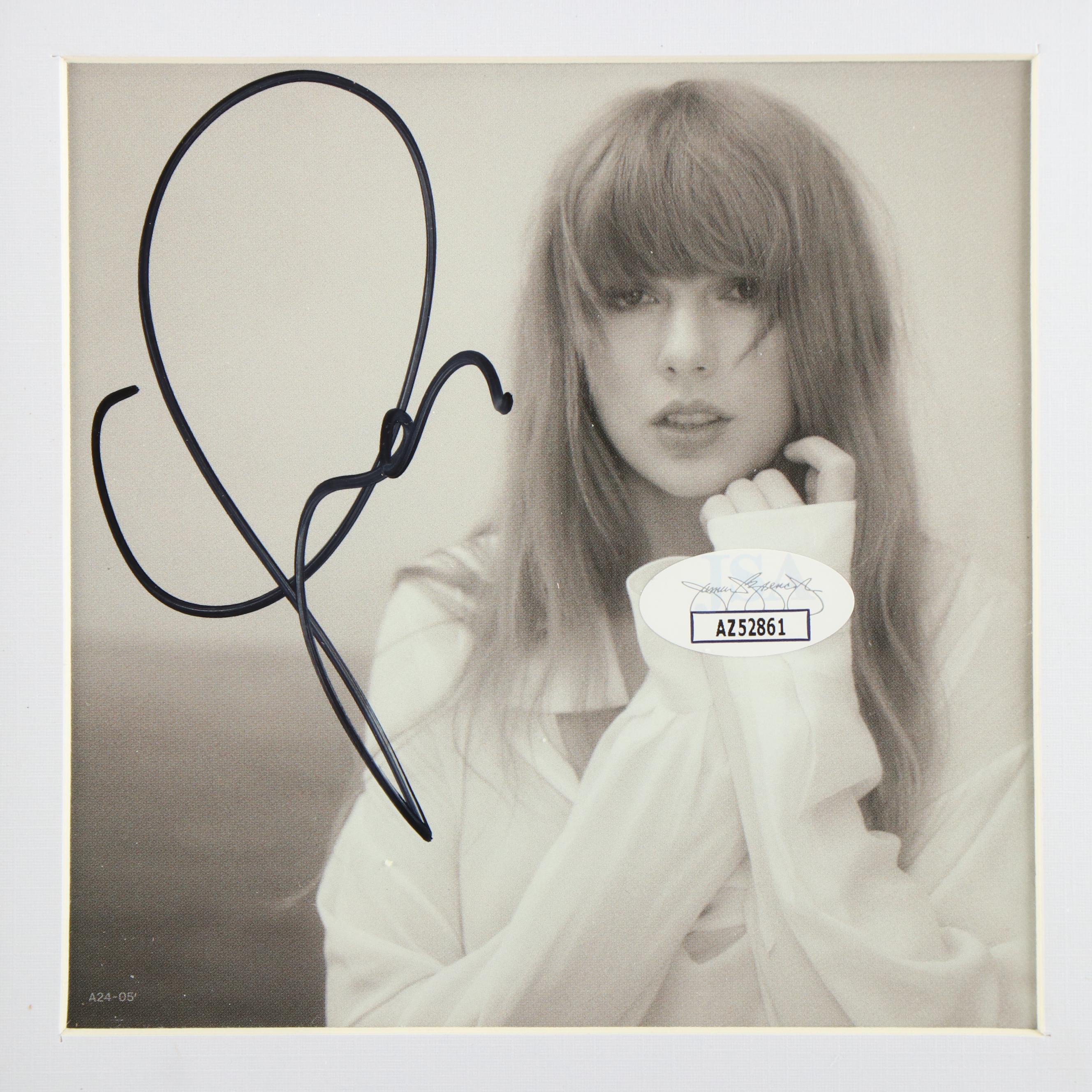 Taylor Swift Signed "The Tortured Poets Department" CD Card in Frame, JSA