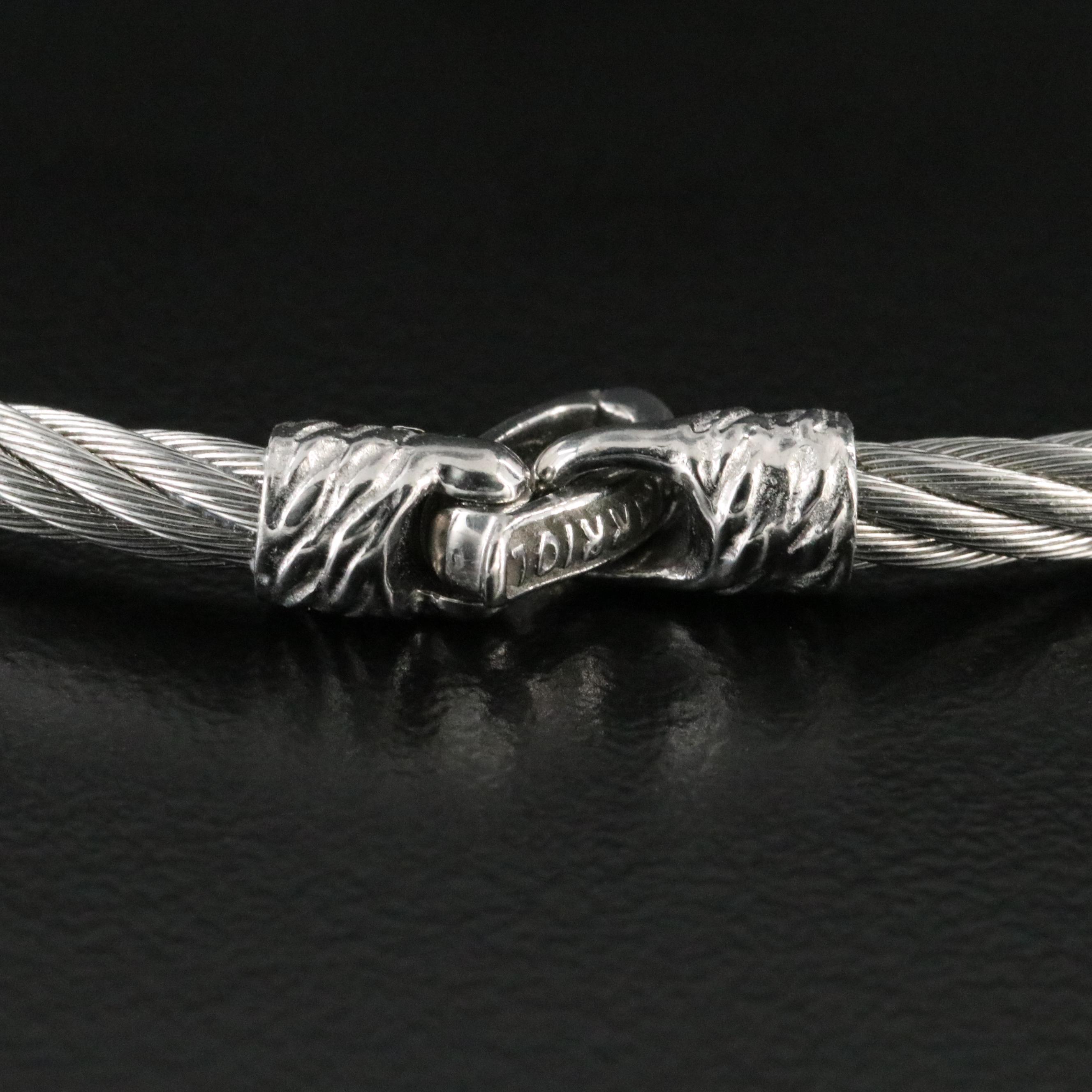 Charriol Classique Steel Bracelet with 18K and Diamond Round Stations