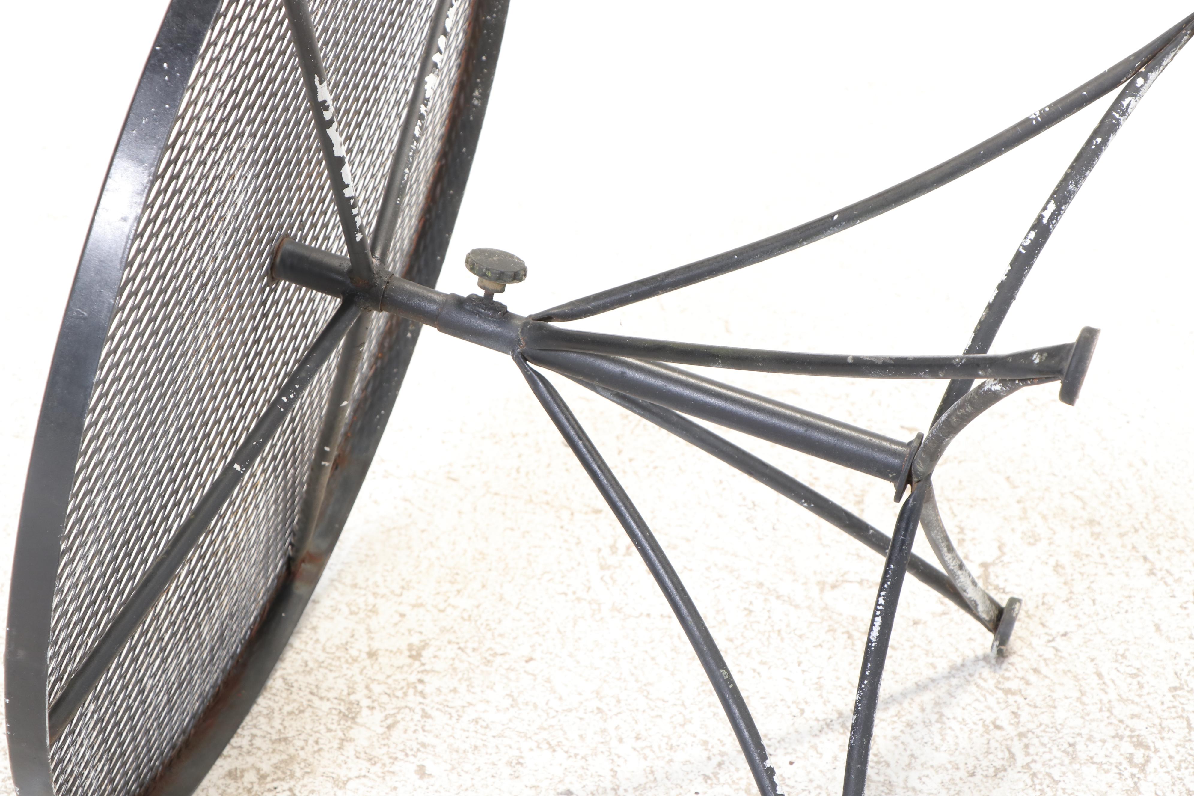 Seven-Piece Modernist Iron & Wire Mesh Patio Lounge Set, Incl. Sam Blount Co.