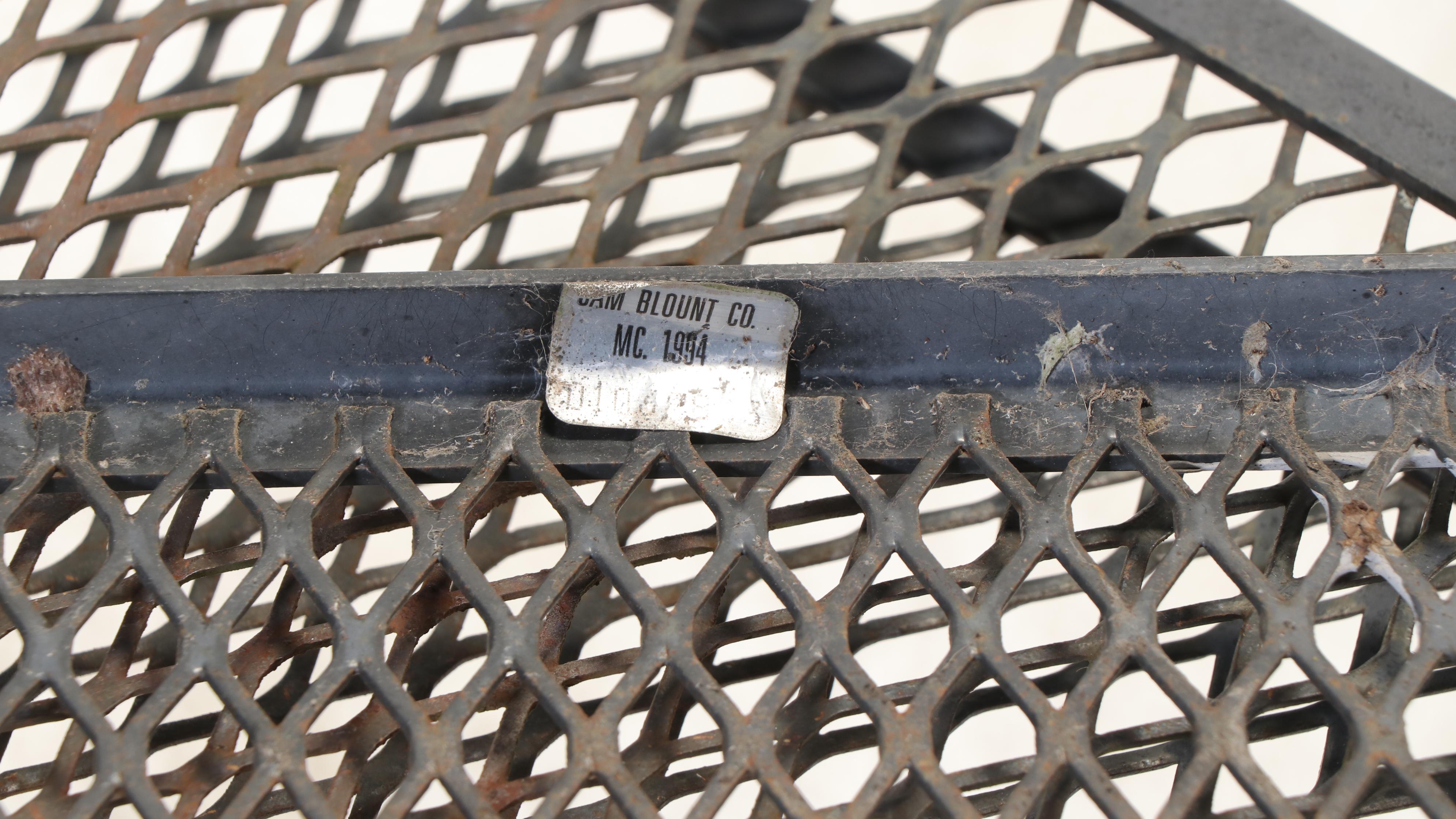 Seven-Piece Modernist Iron & Wire Mesh Patio Lounge Set, Incl. Sam Blount Co.