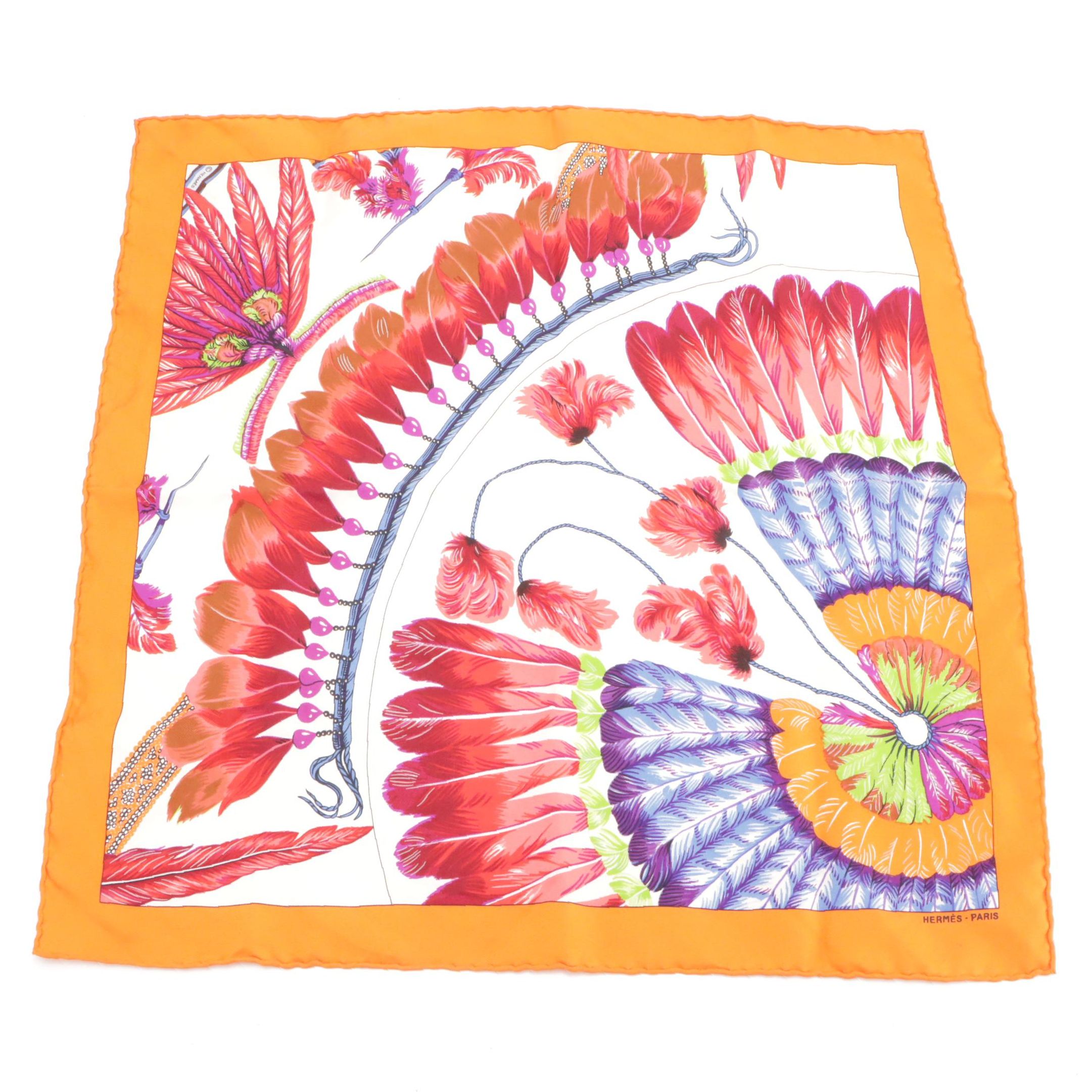 Hermès "Brazil (détail)"  Silk Twill Handkerchief