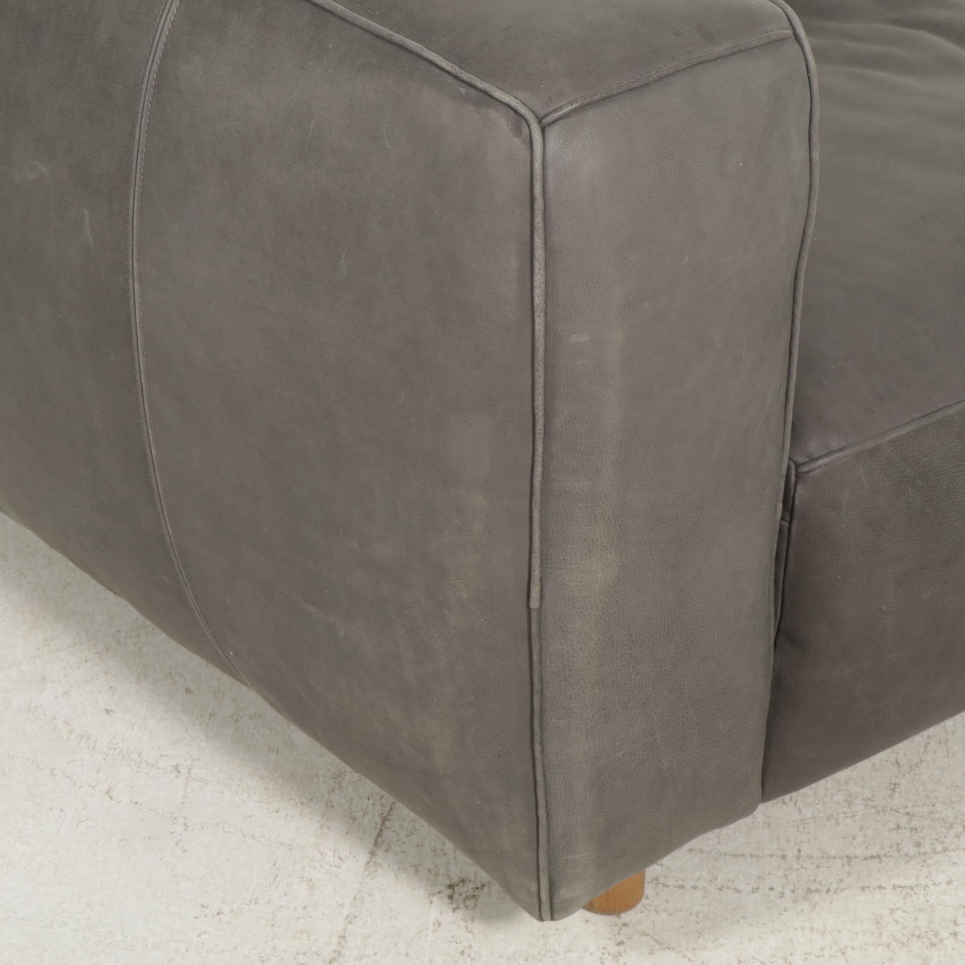 Arhaus "Madrone" Leather Upholstered Sofa