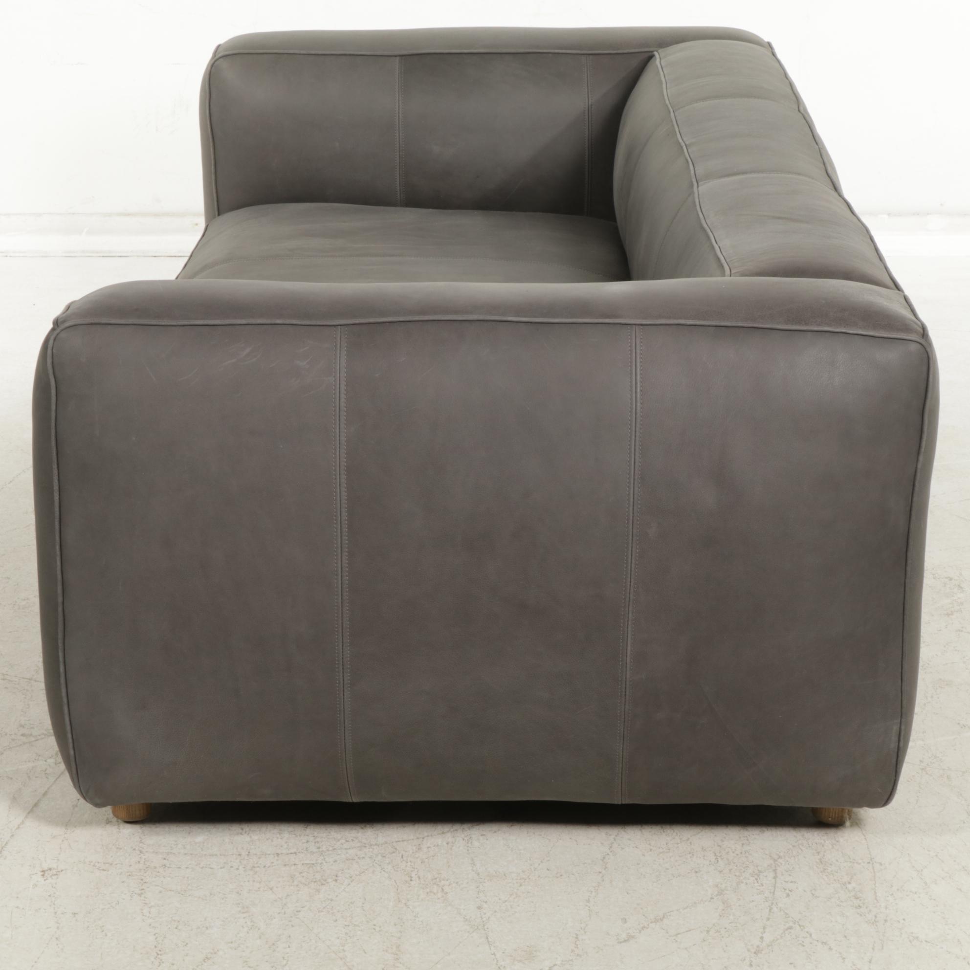 Arhaus "Madrone" Leather Upholstered Sofa