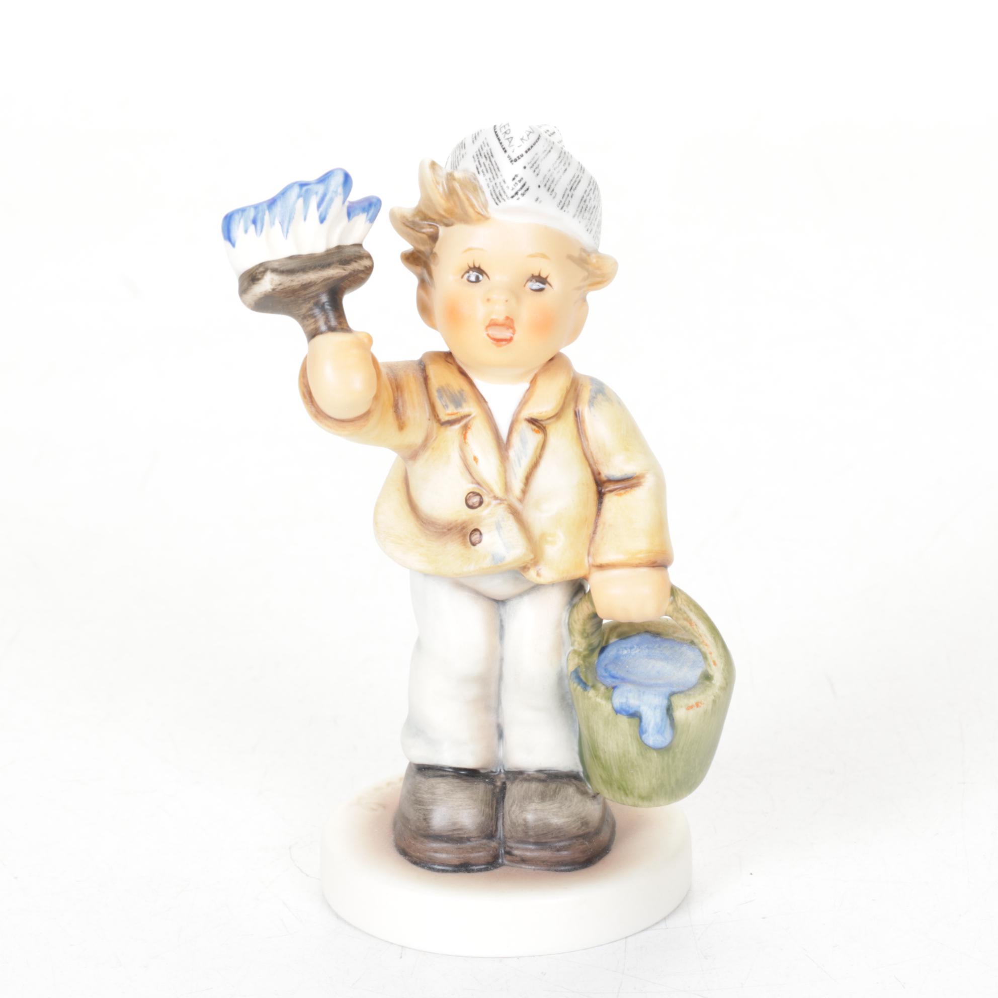 Goebel "One Coat or Two?" and "Little Miss Mail Carrier" Hummel Porcelain Pair