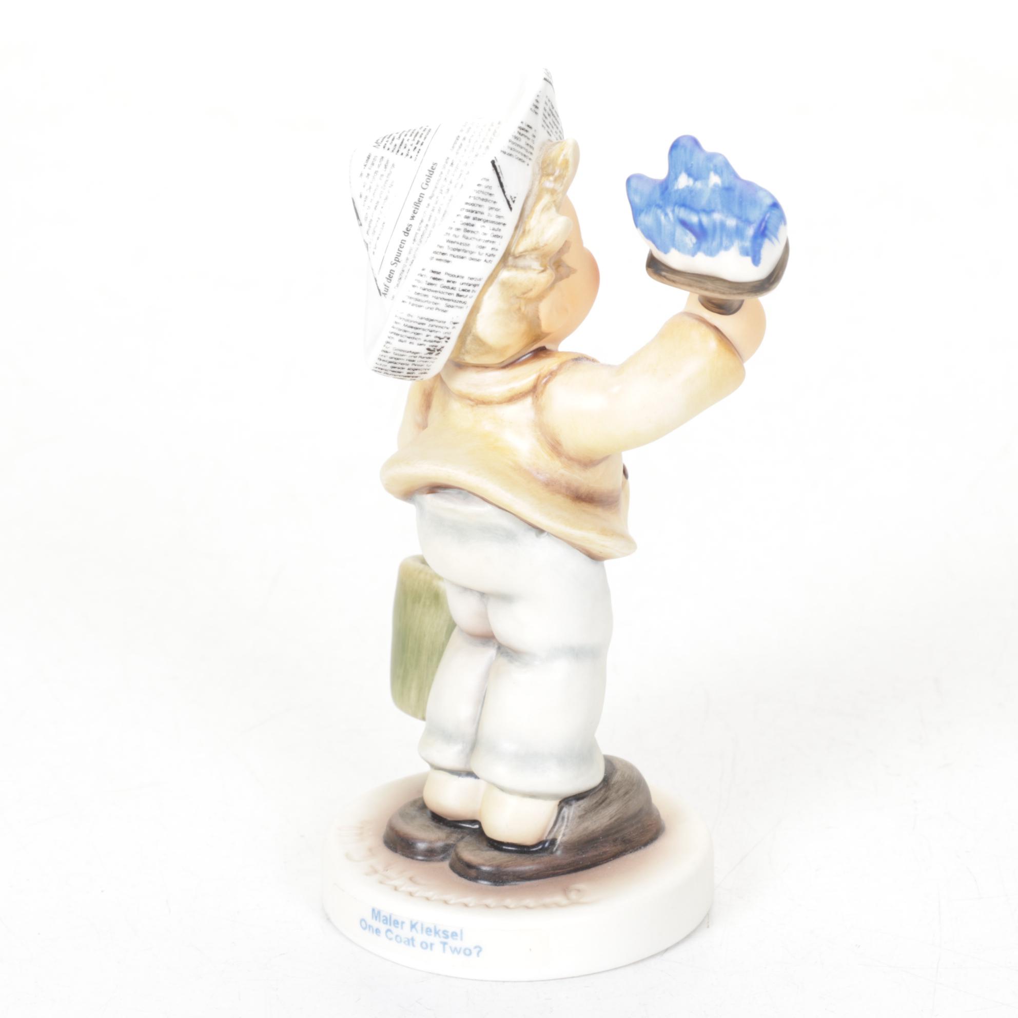 Goebel "One Coat or Two?" and "Little Miss Mail Carrier" Hummel Porcelain Pair