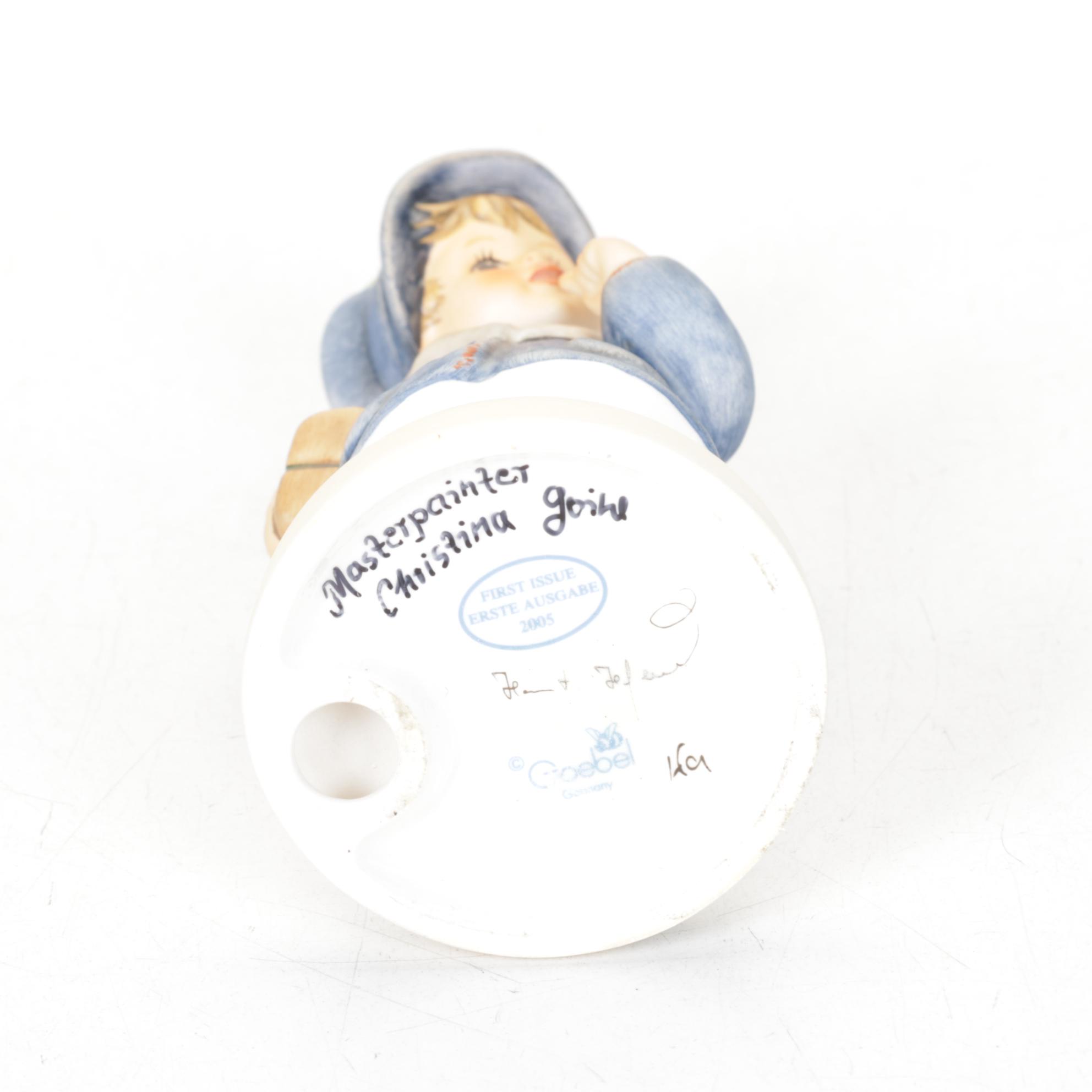 Goebel "One Coat or Two?" and "Little Miss Mail Carrier" Hummel Porcelain Pair