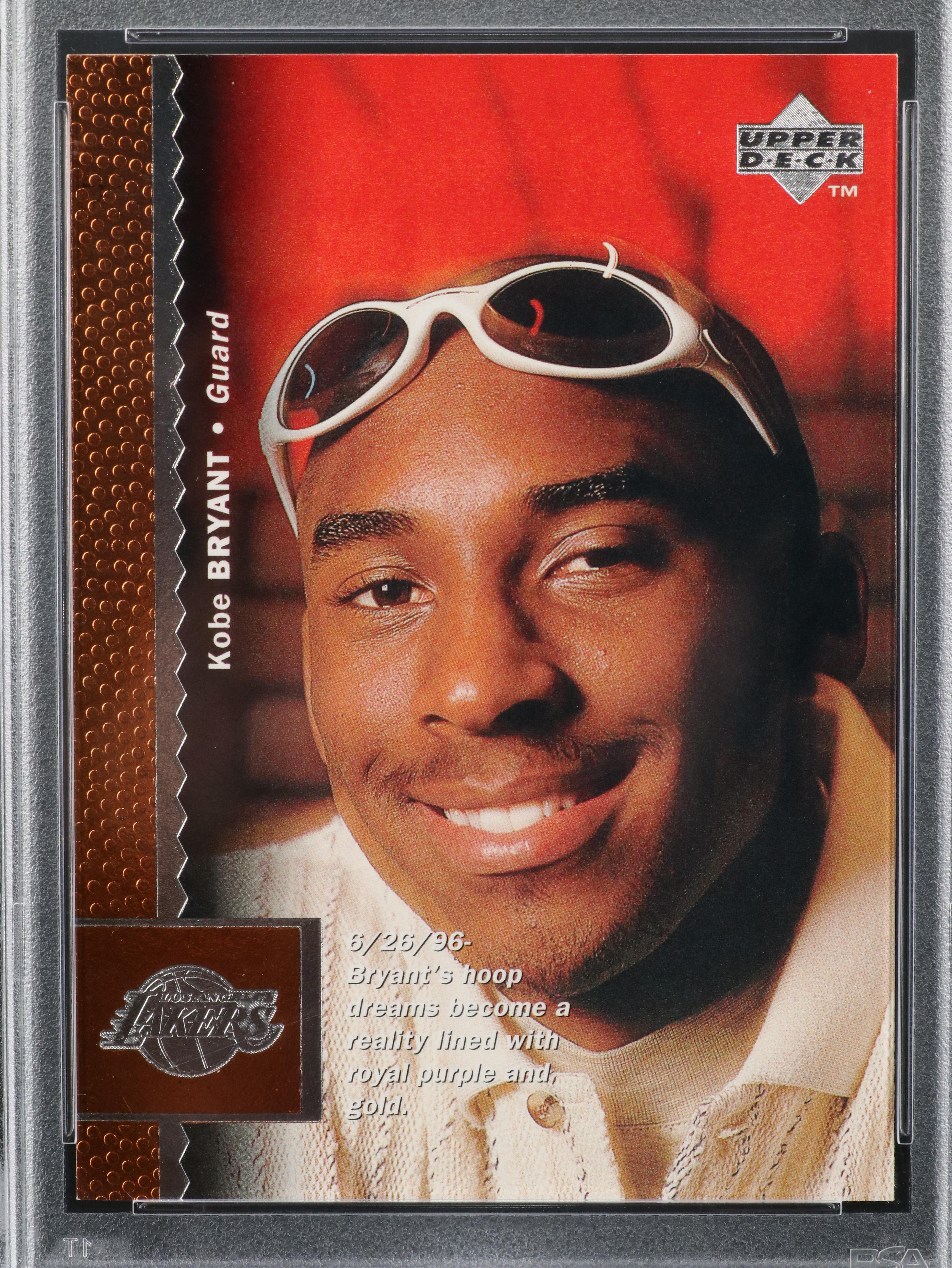 1996 Upper Deck Kobe Bryant Rookie Basketball Card Graded PSA 9