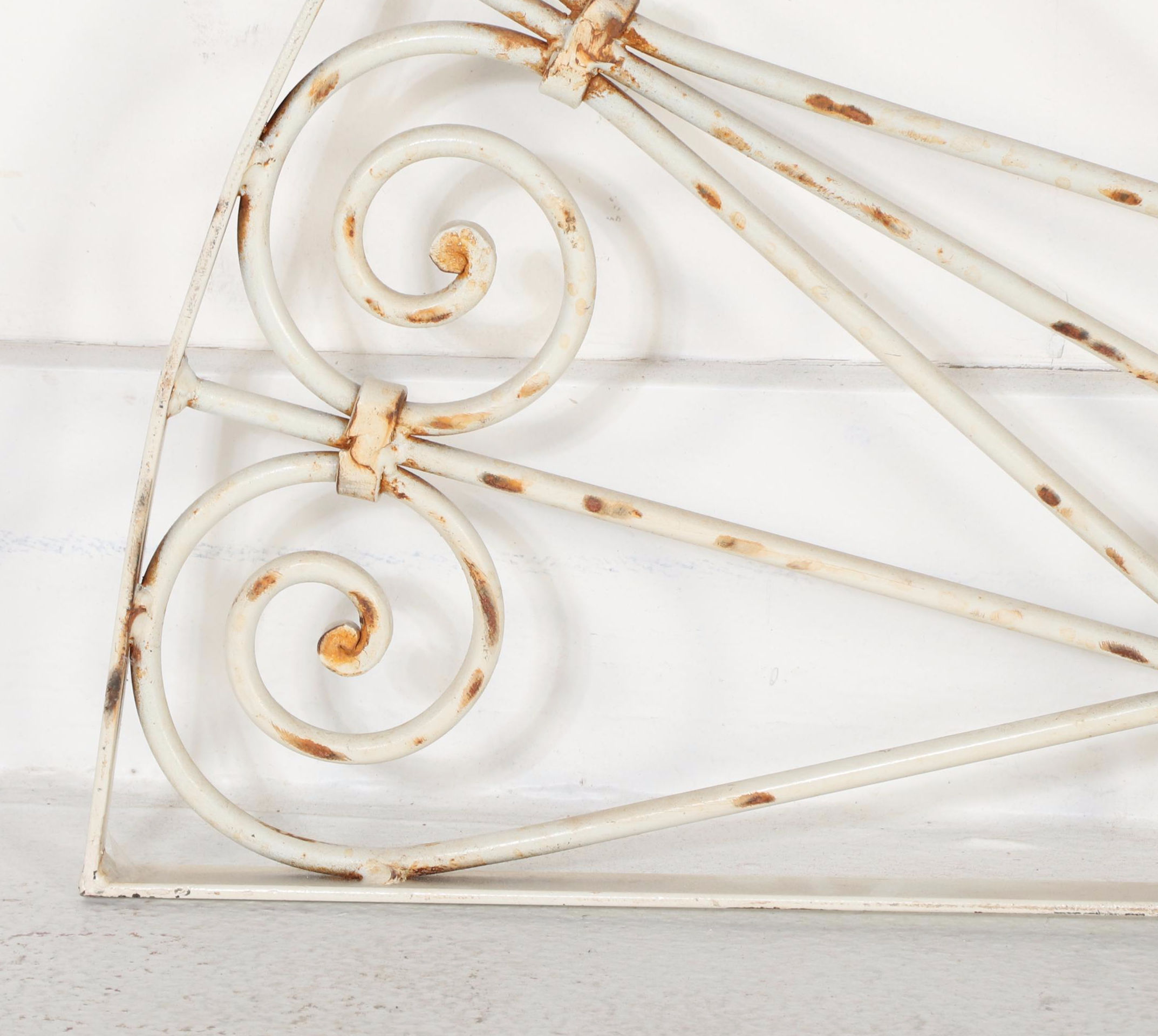 Architectural Style White-Painted Iron Wall Plaque