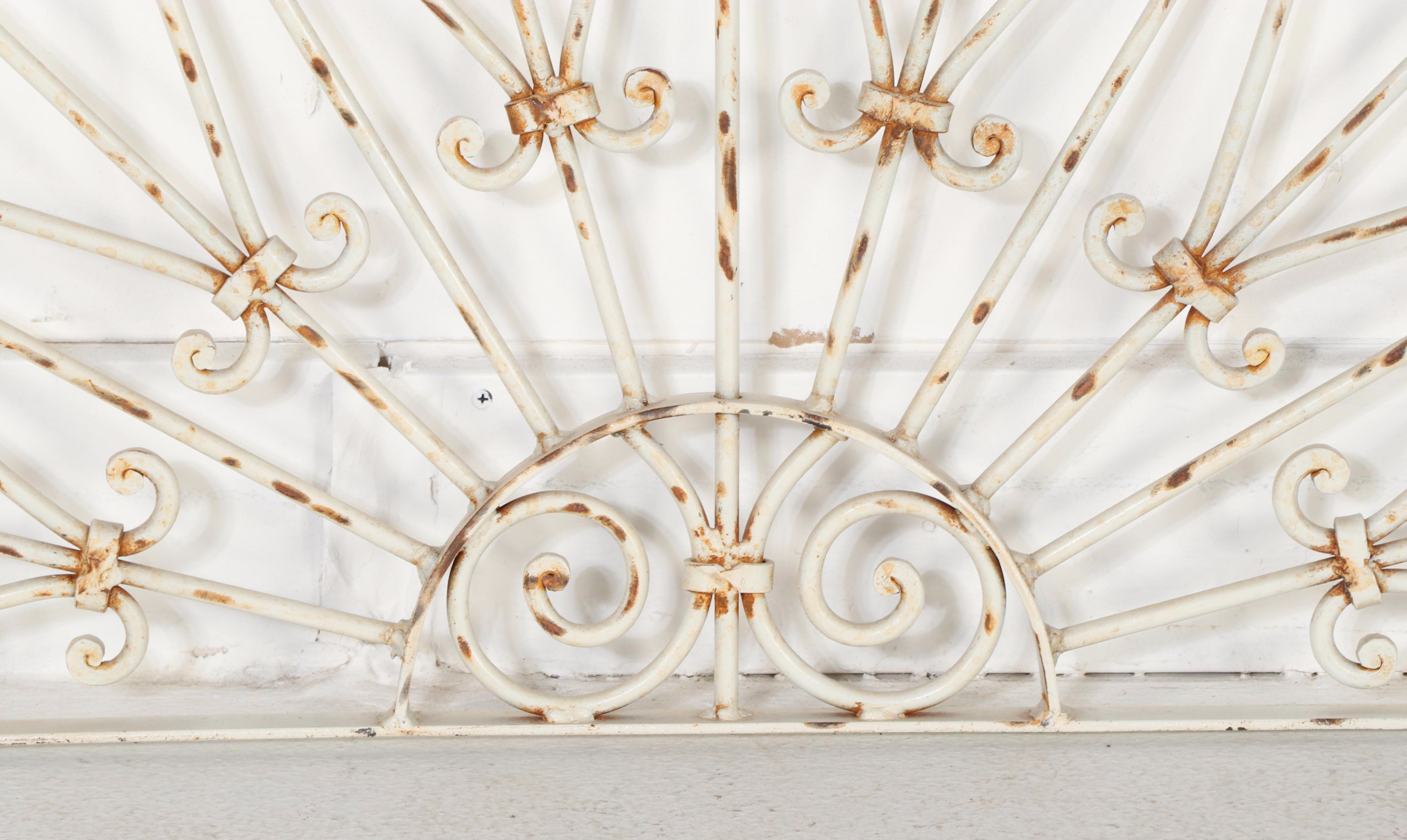 Architectural Style White-Painted Iron Wall Plaque