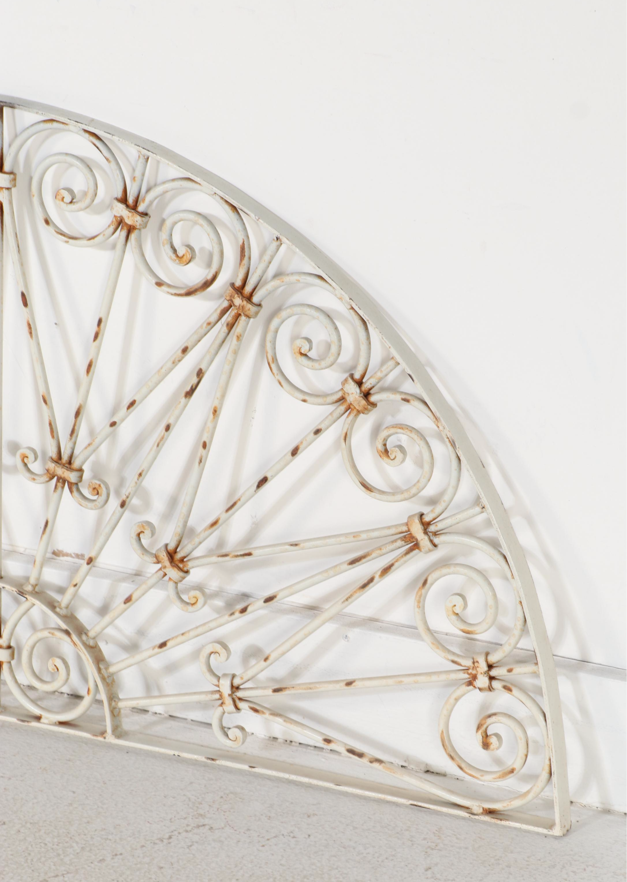Architectural Style White-Painted Iron Wall Plaque