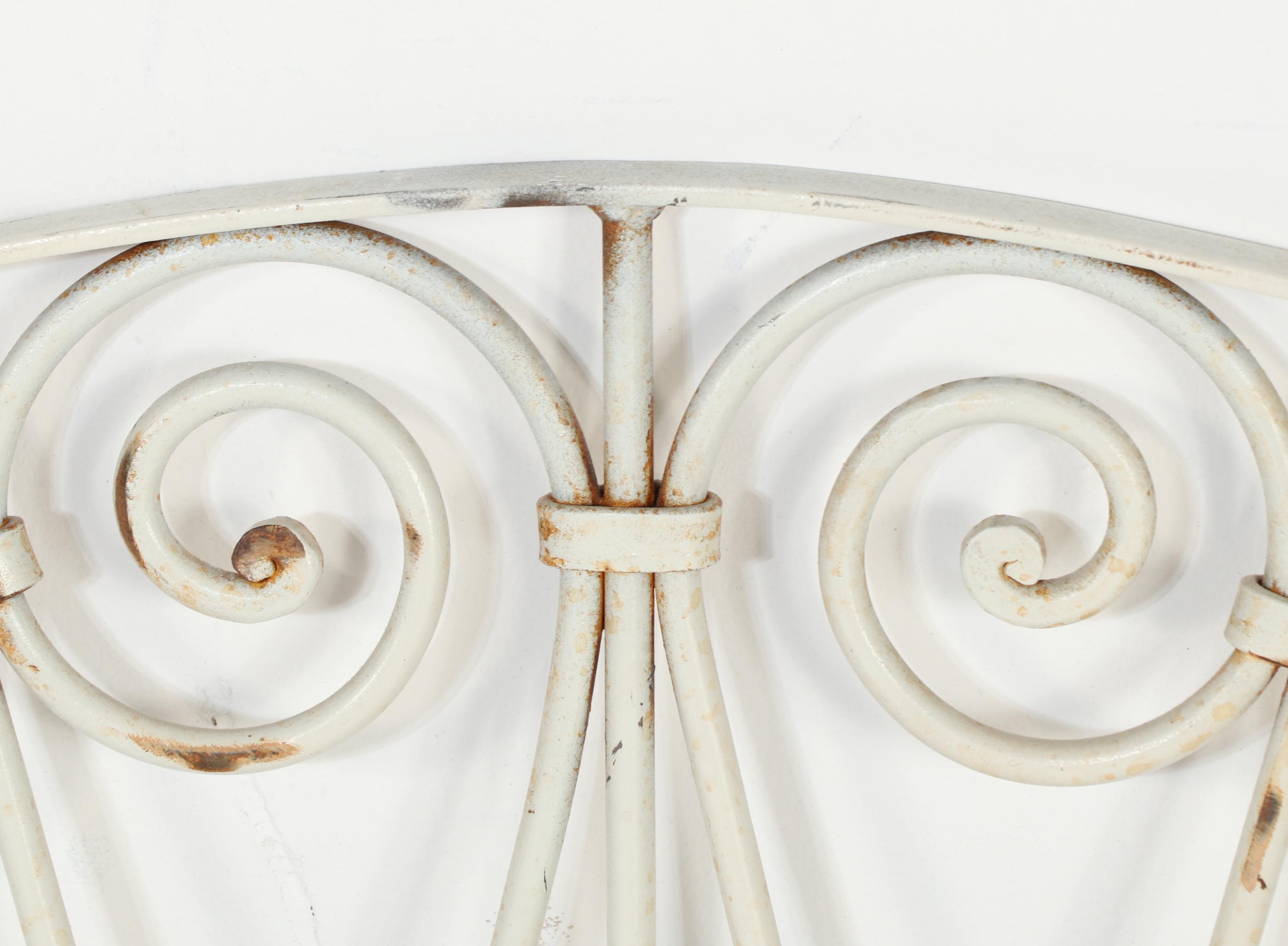 Architectural Style White-Painted Iron Wall Plaque