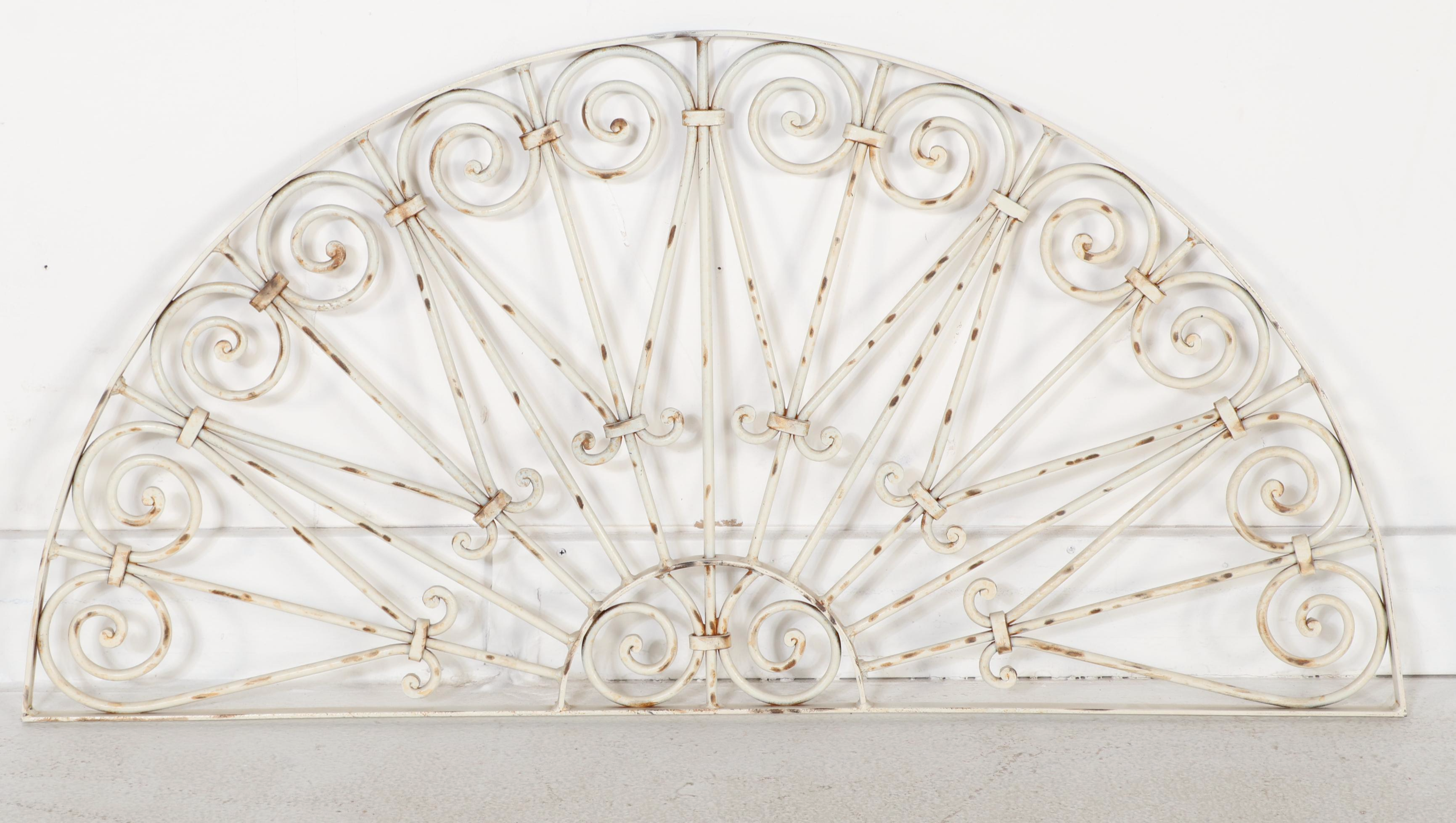 Architectural Style White-Painted Iron Wall Plaque