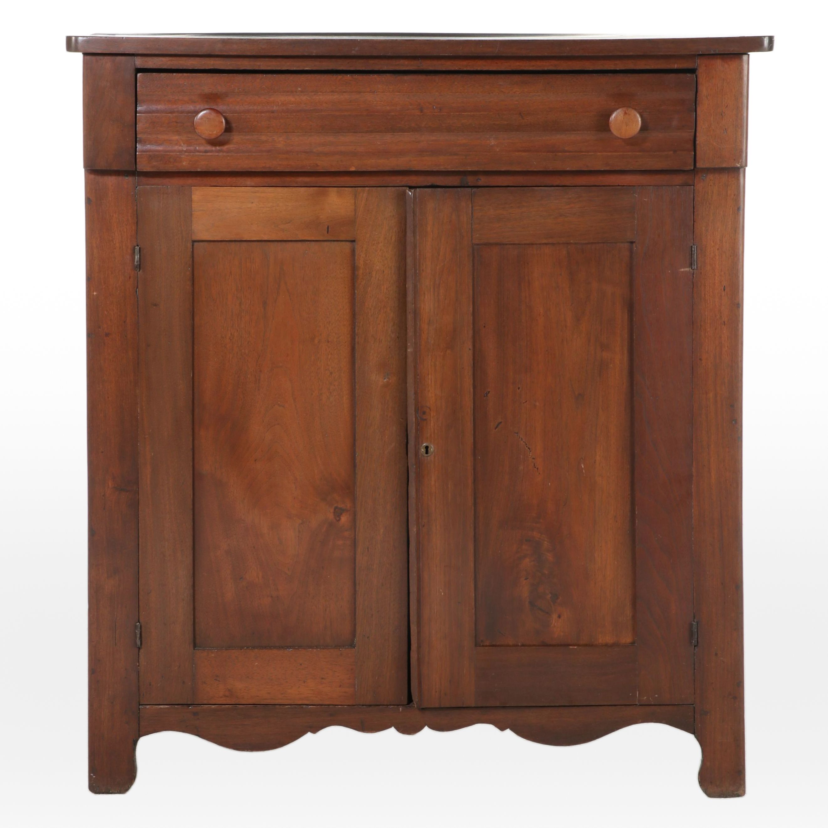 American Primitive Walnut Jelly Cupboard, 19th Century