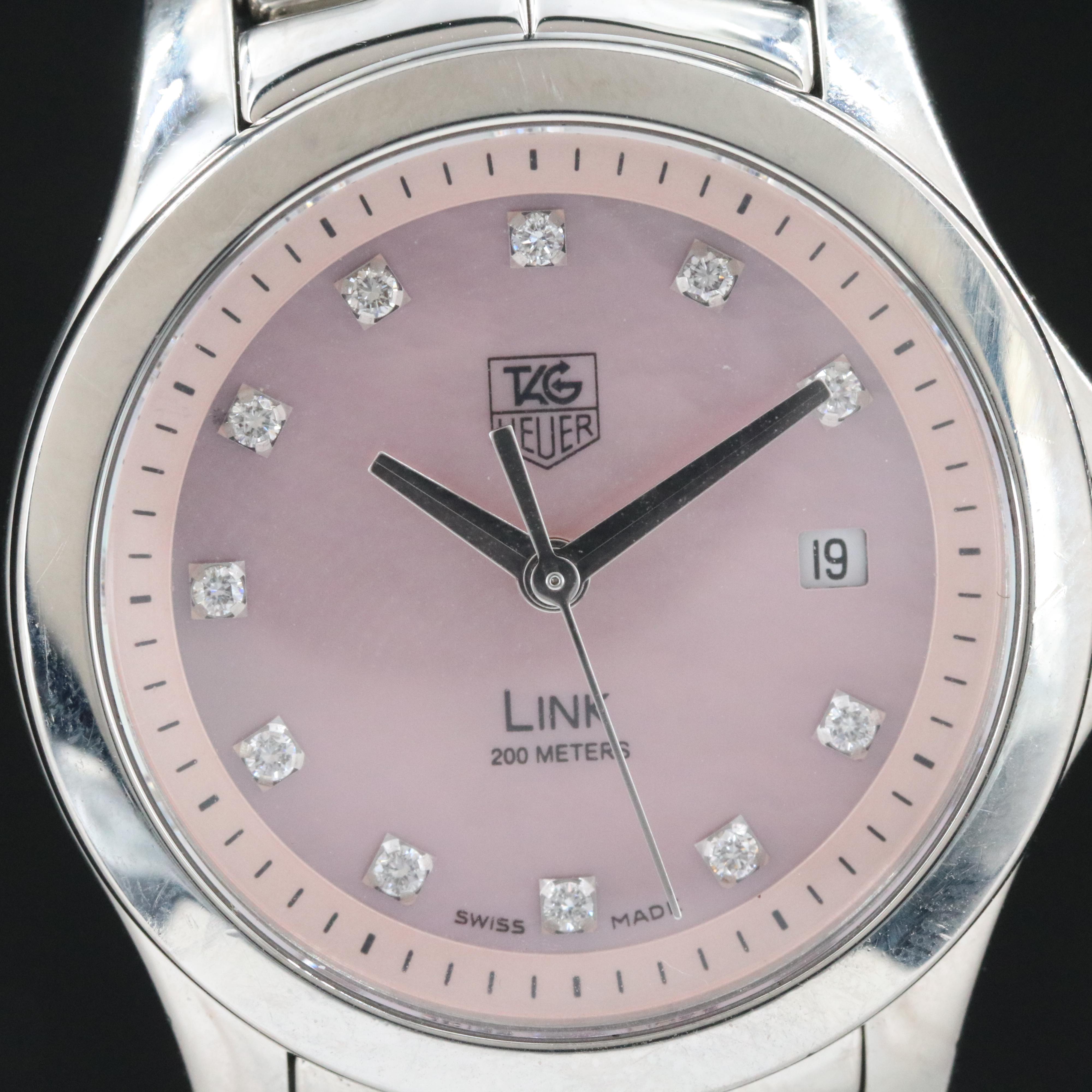 TAG Heuer Link Diamond Mother-of-Pearl Steel Quartz Watch