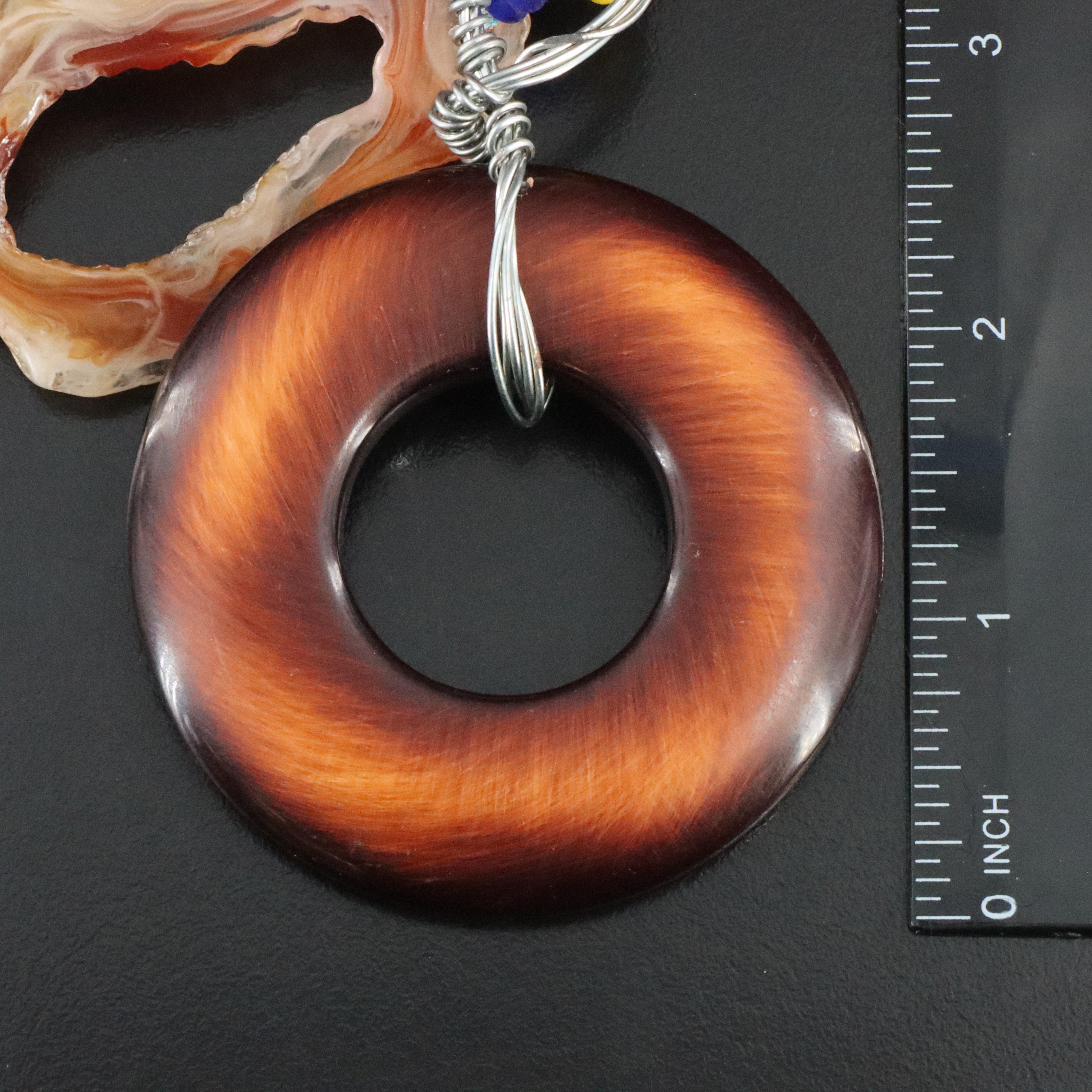 Trèska Necklace Featuring Agate, Wood and Glass