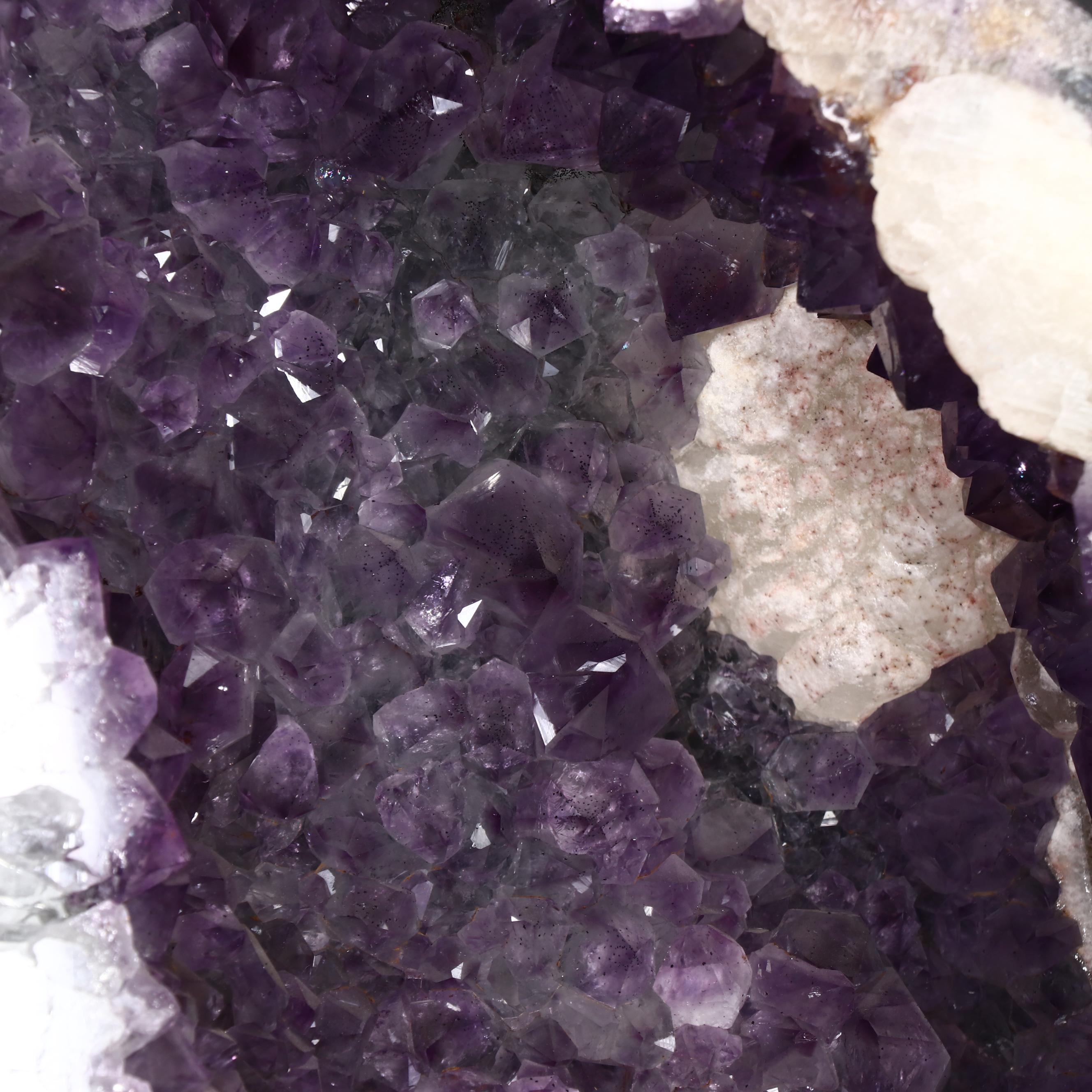 Brazilian Amethyst Geode Butterfly Wings on Stand