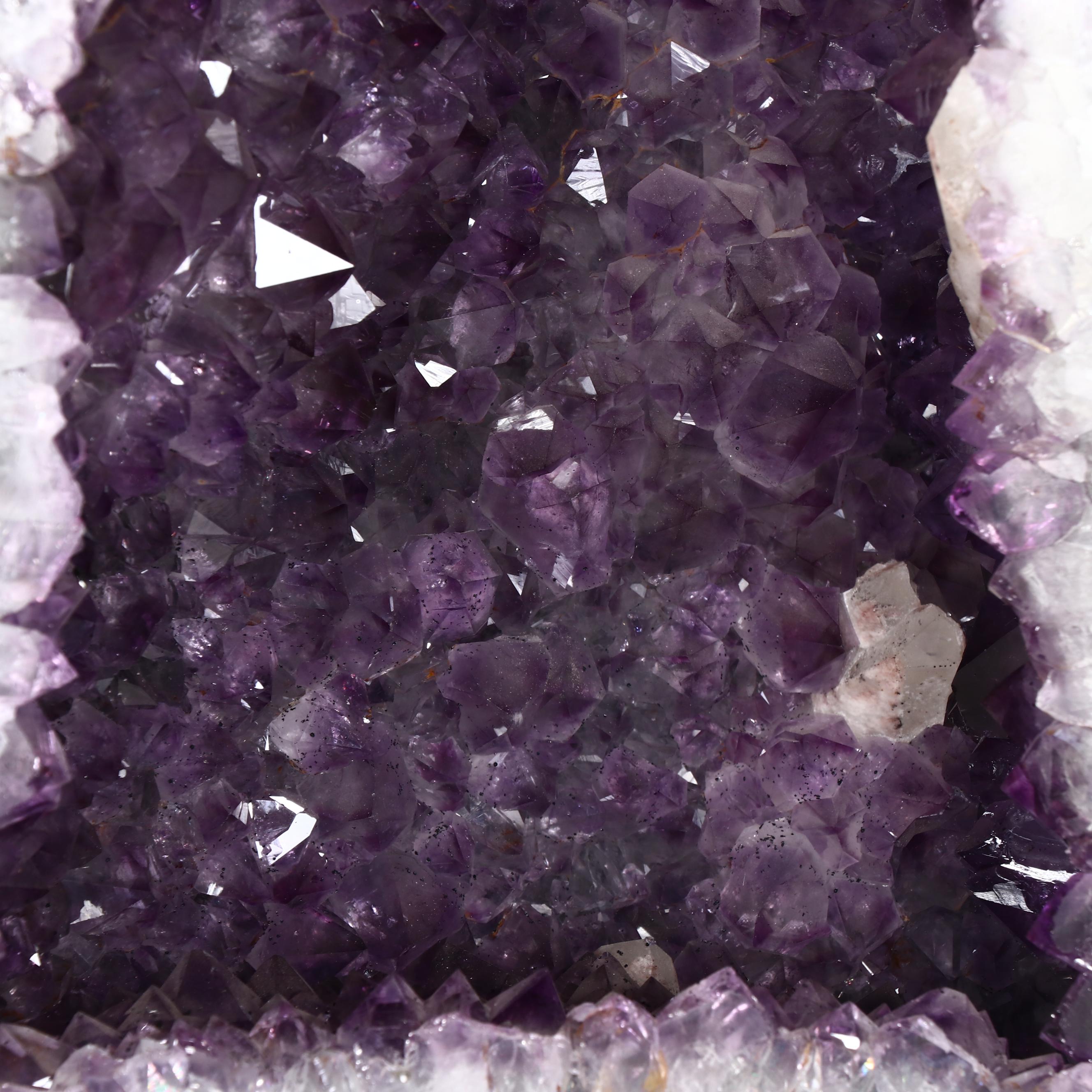 Brazilian Amethyst Geode Butterfly Wings on Stand