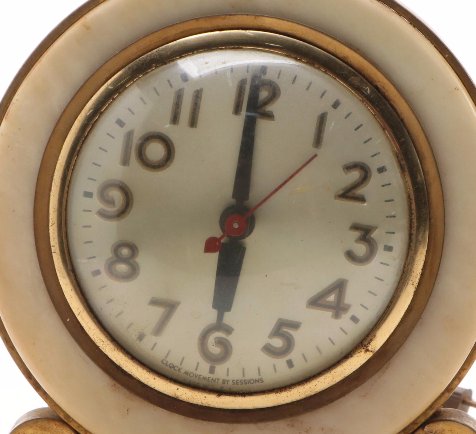 Sessions Art Deco Style Marble Electric Clock, Early to Mid-20th Century