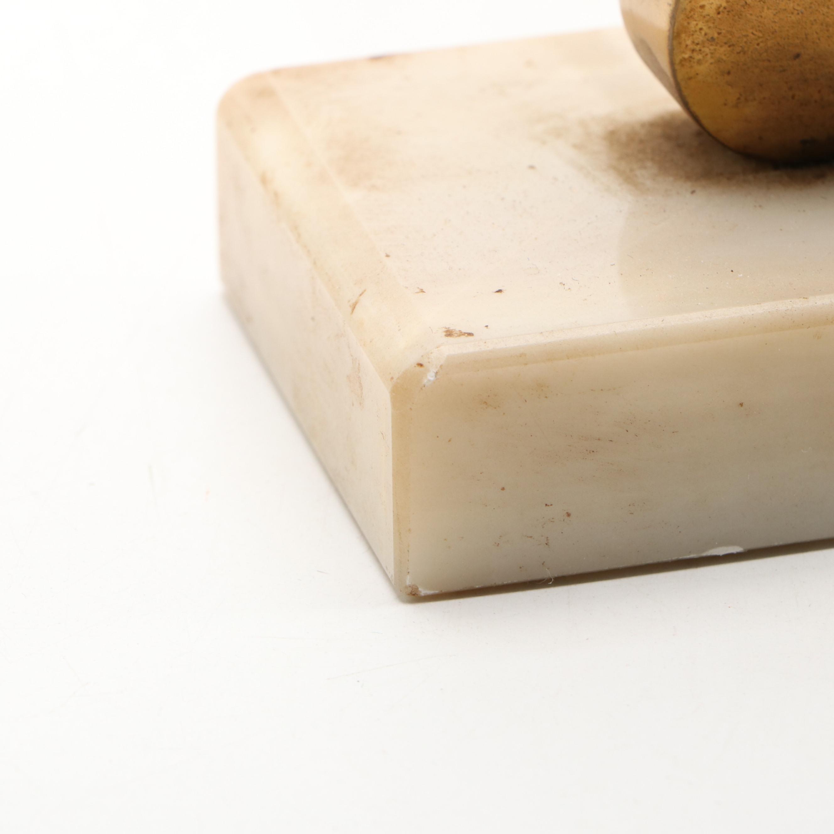 Sessions Art Deco Style Marble Electric Clock, Early to Mid-20th Century