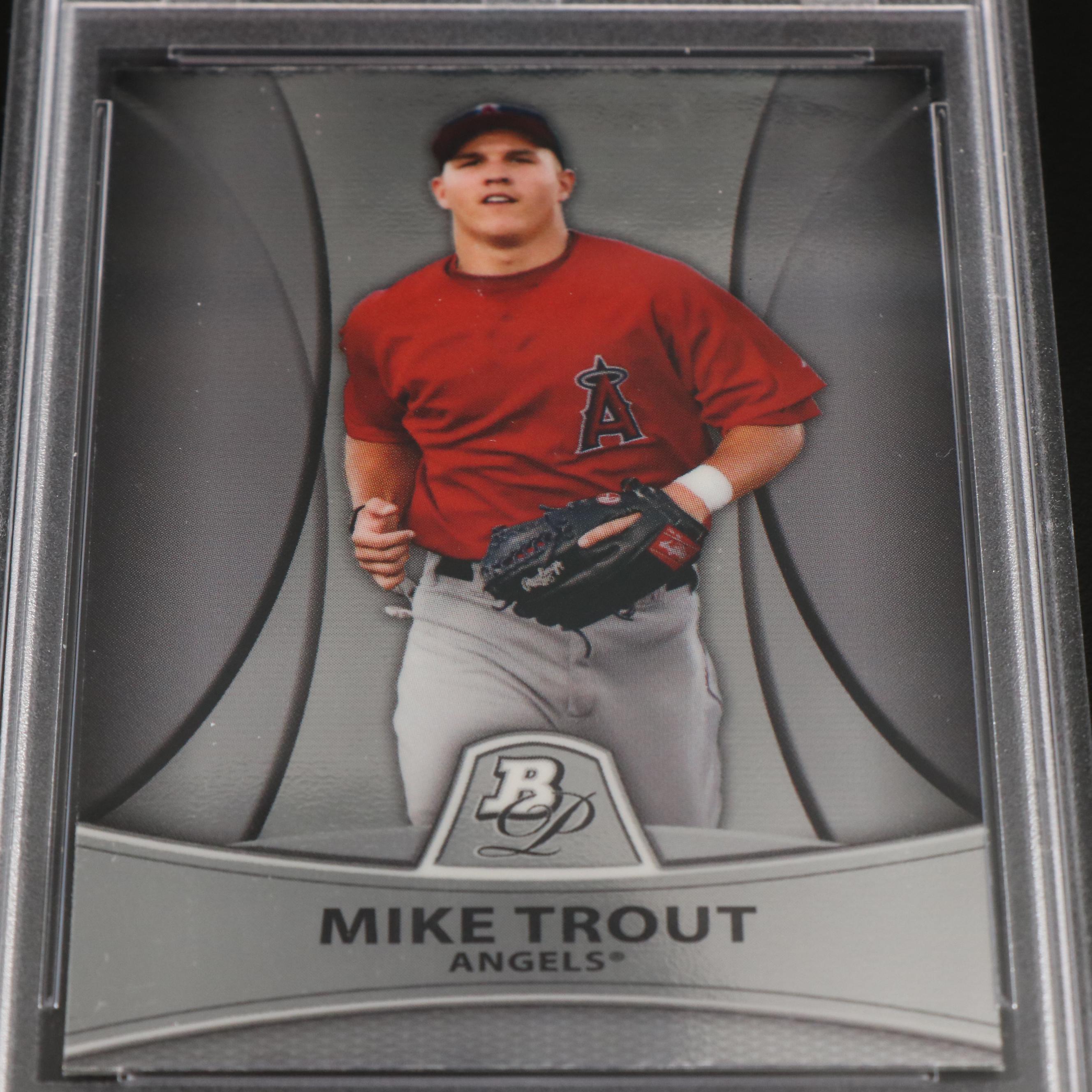 2010 Bowman Platinum Mike Trout Prospect Baseball Card Graded PSA 9