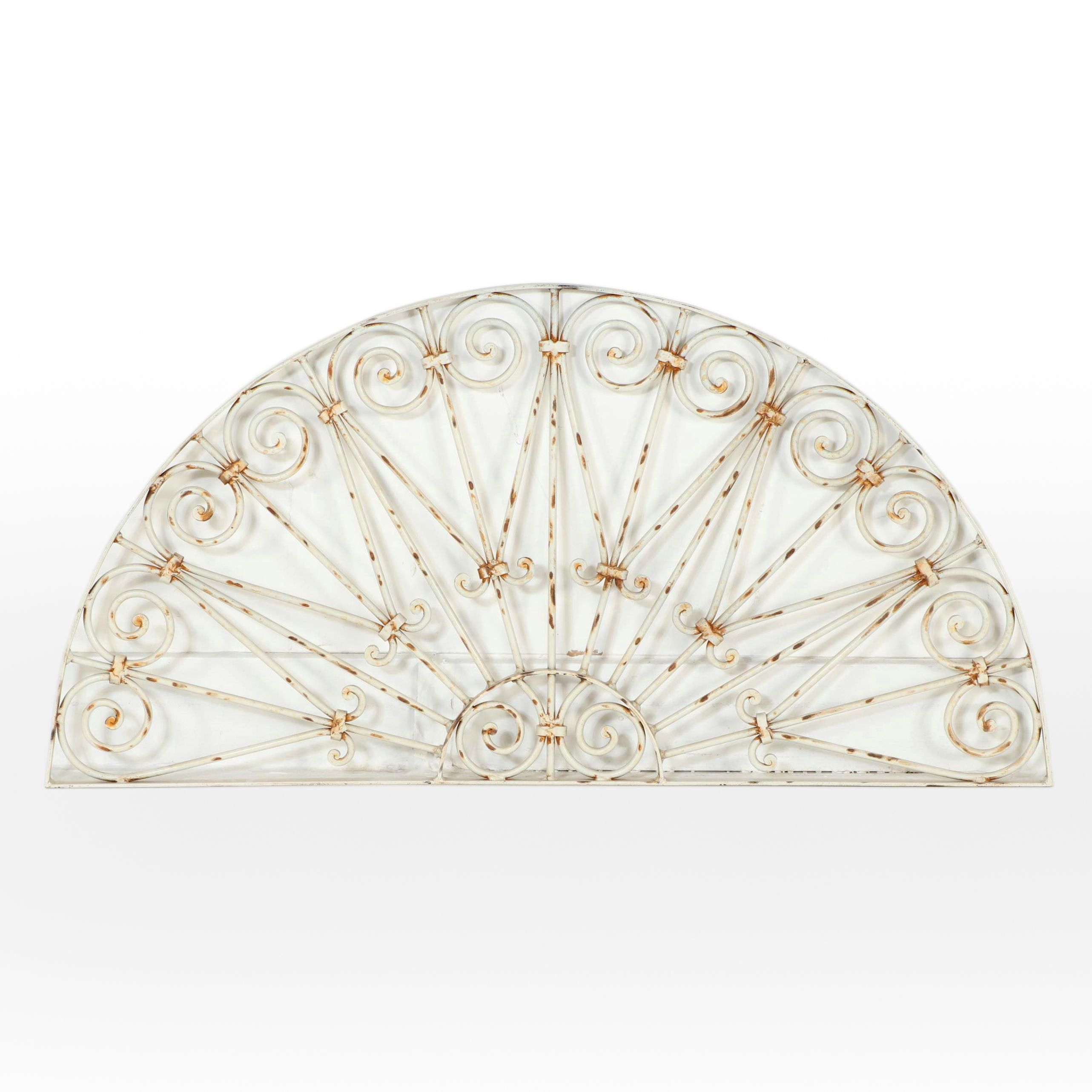 Architectural Style White-Painted Iron Wall Plaque