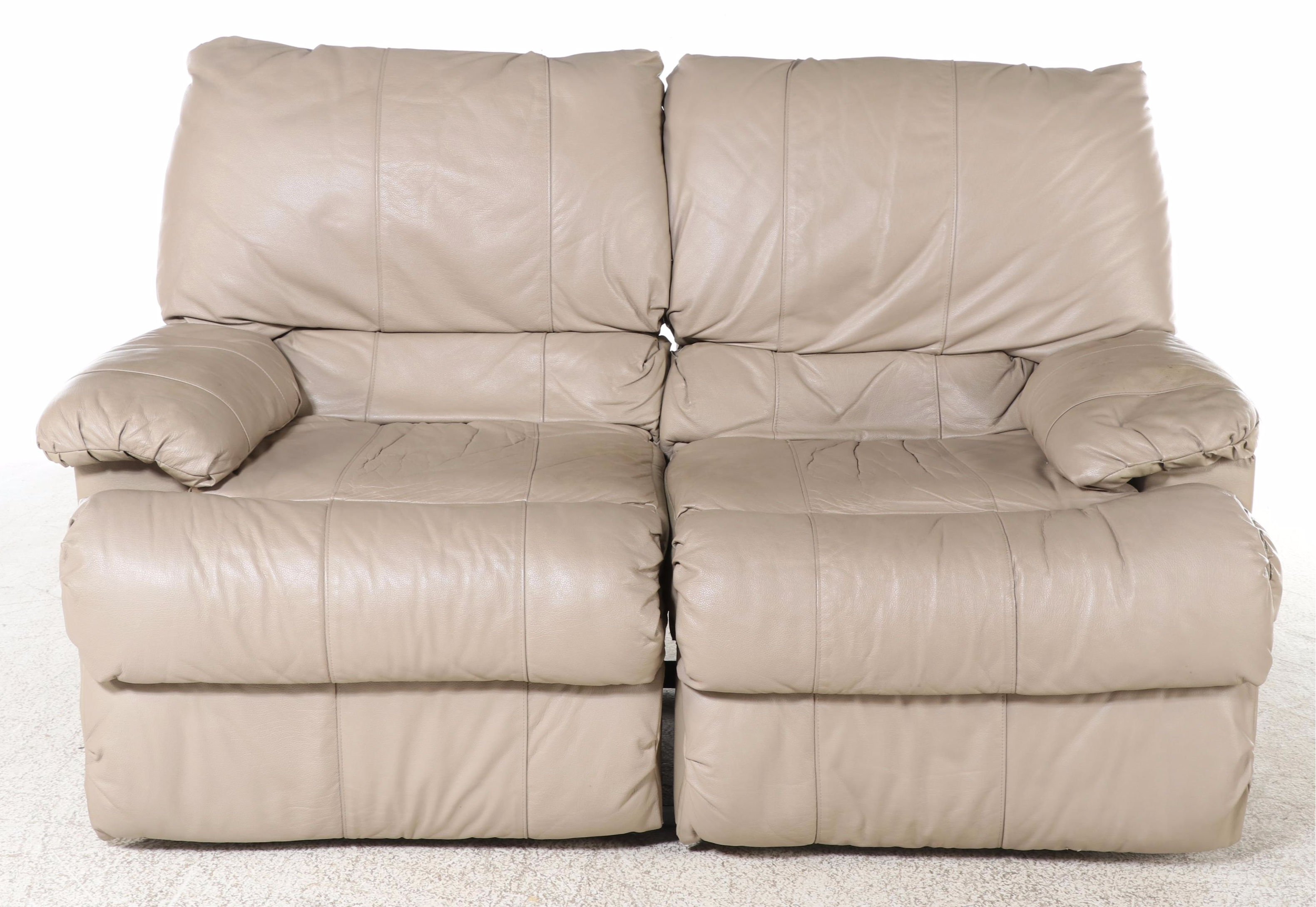 Broyhill Leather-Touch Dual-Reclining Loveseat