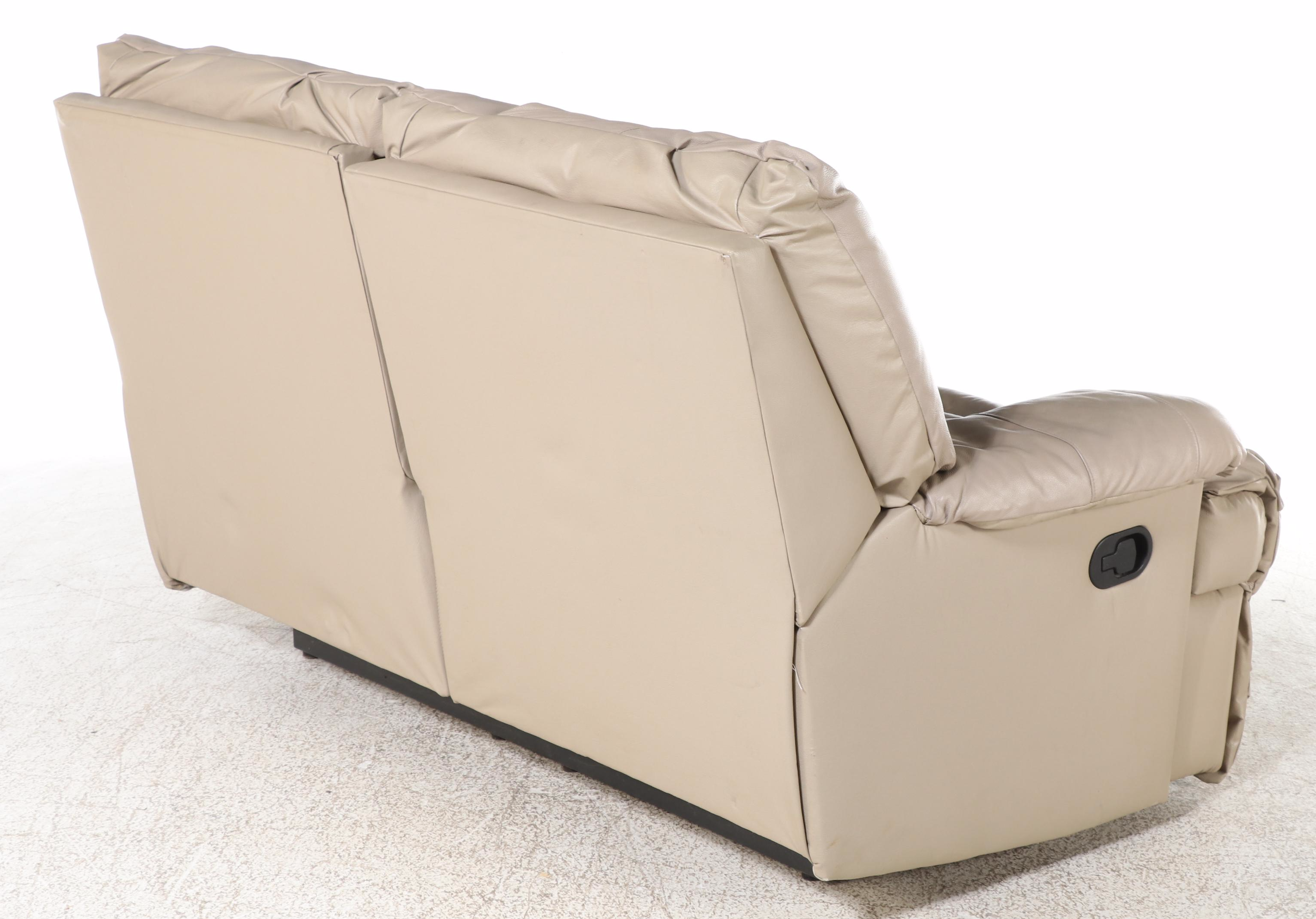 Broyhill Leather-Touch Dual-Reclining Loveseat