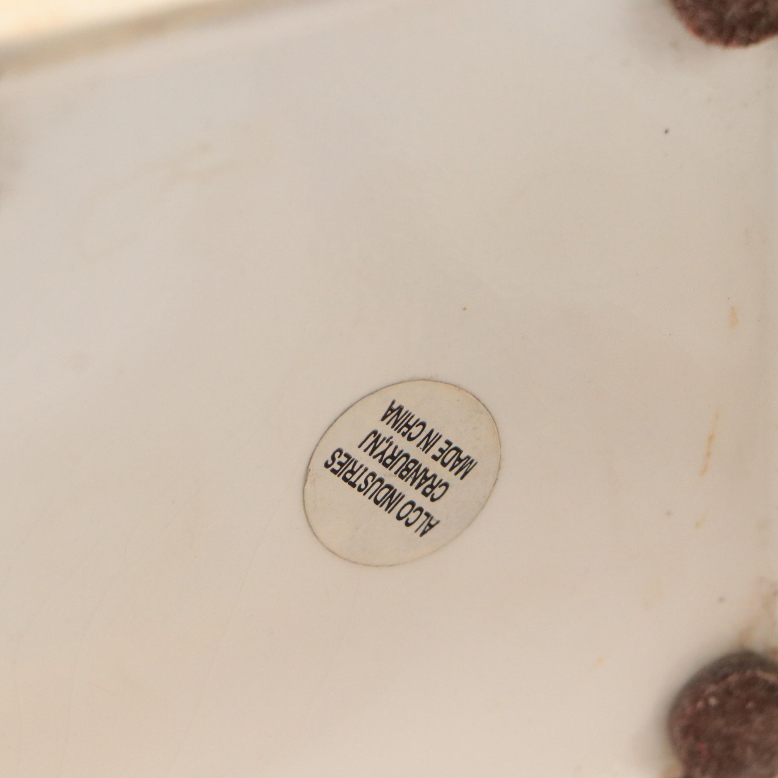 Julia Knight Mother-of-Pearl Rim and Mango Wood Bowl and Other Table Accessories