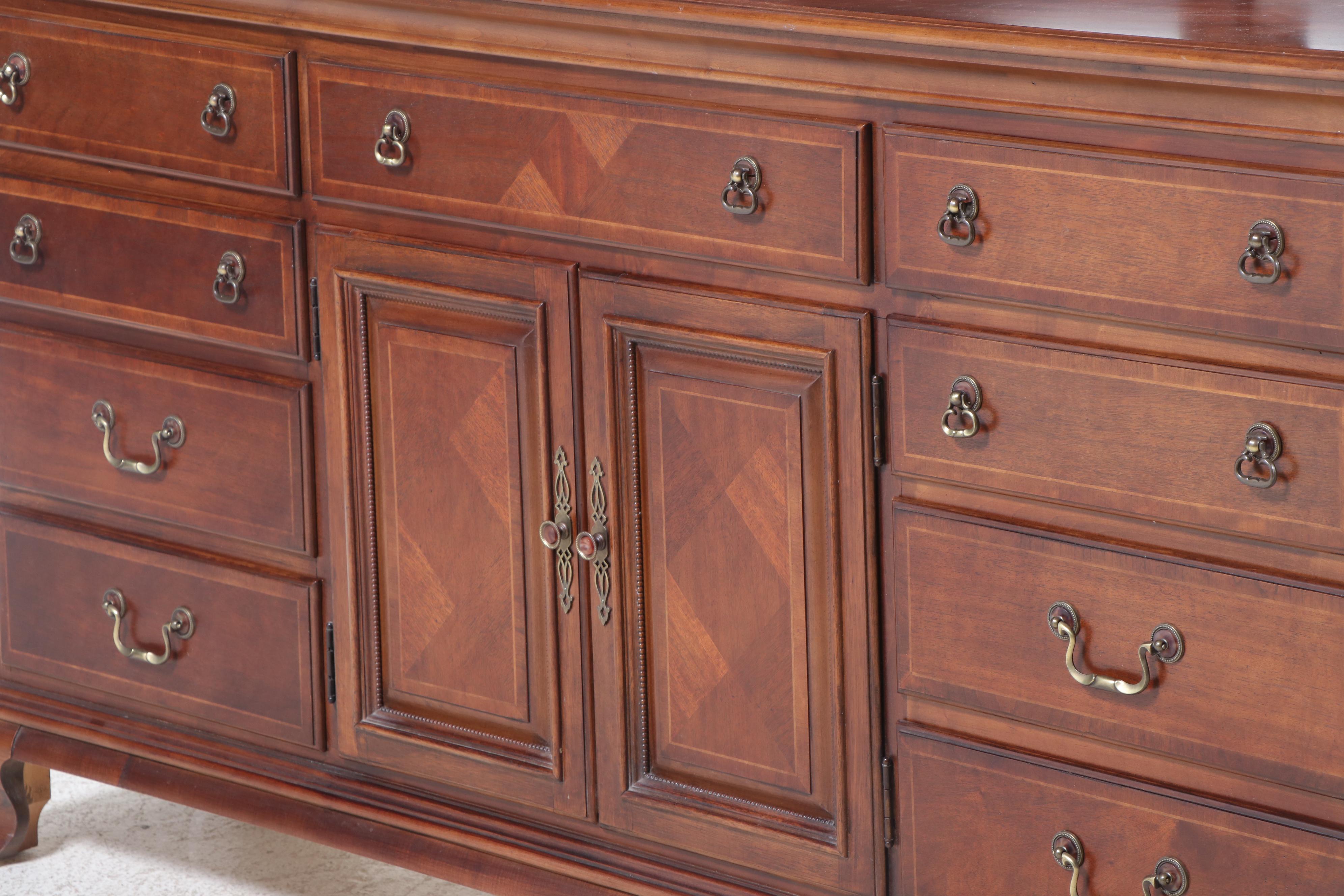 Alexander Julian "Home Colours" Federal Style Mahogany Twelve-Drawer Dresser