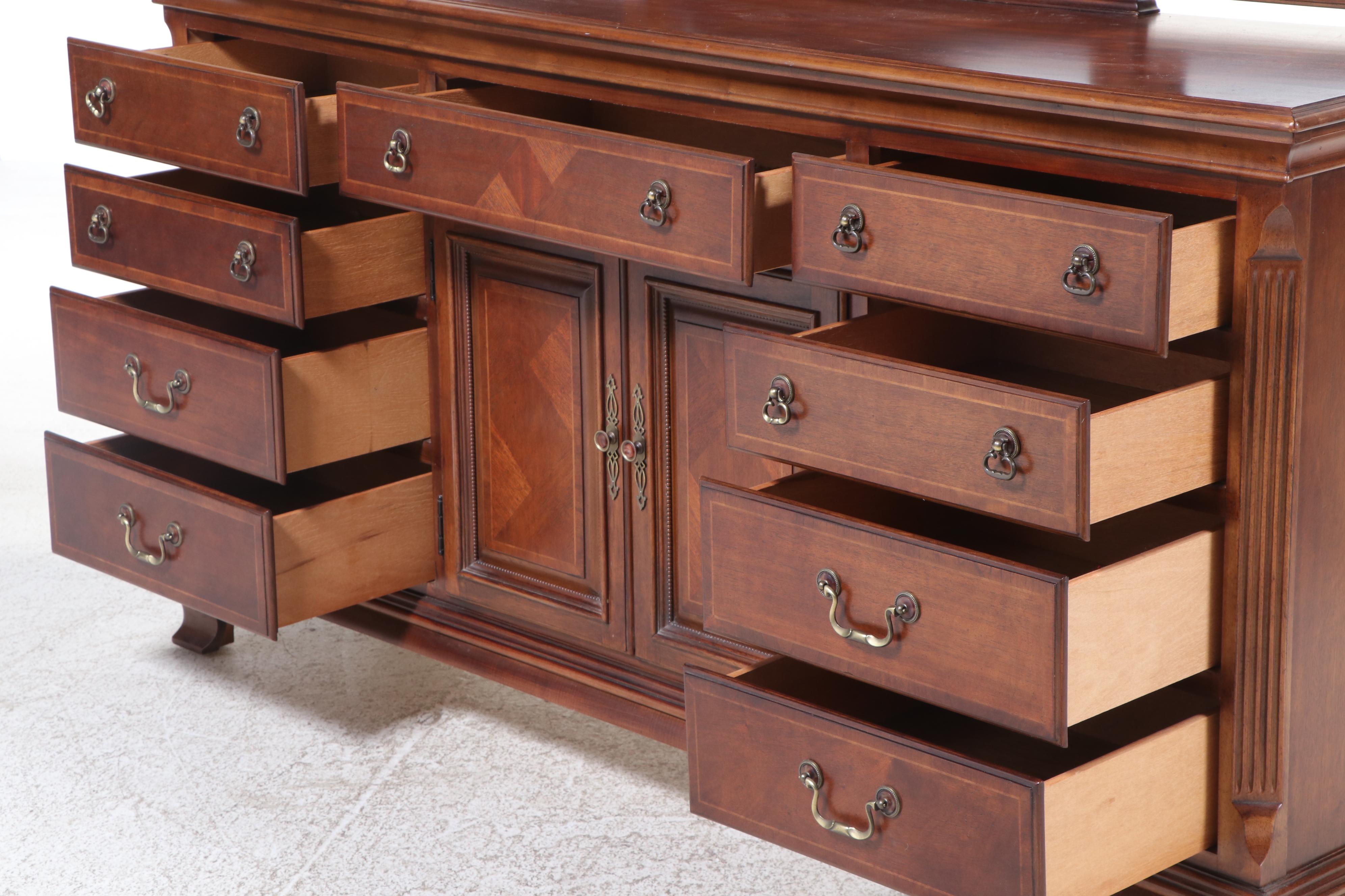 Alexander Julian "Home Colours" Federal Style Mahogany Twelve-Drawer Dresser