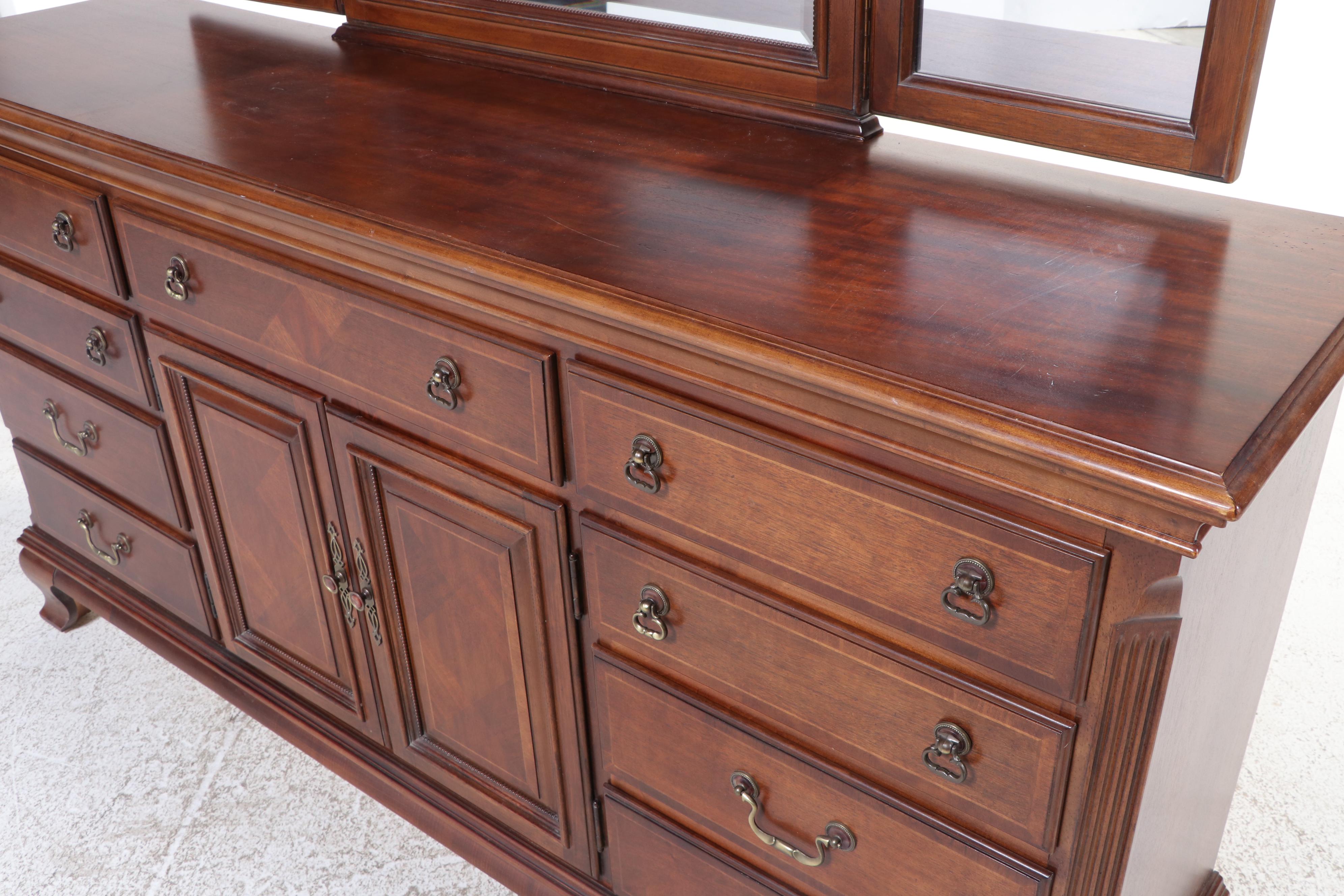 Alexander Julian "Home Colours" Federal Style Mahogany Twelve-Drawer Dresser