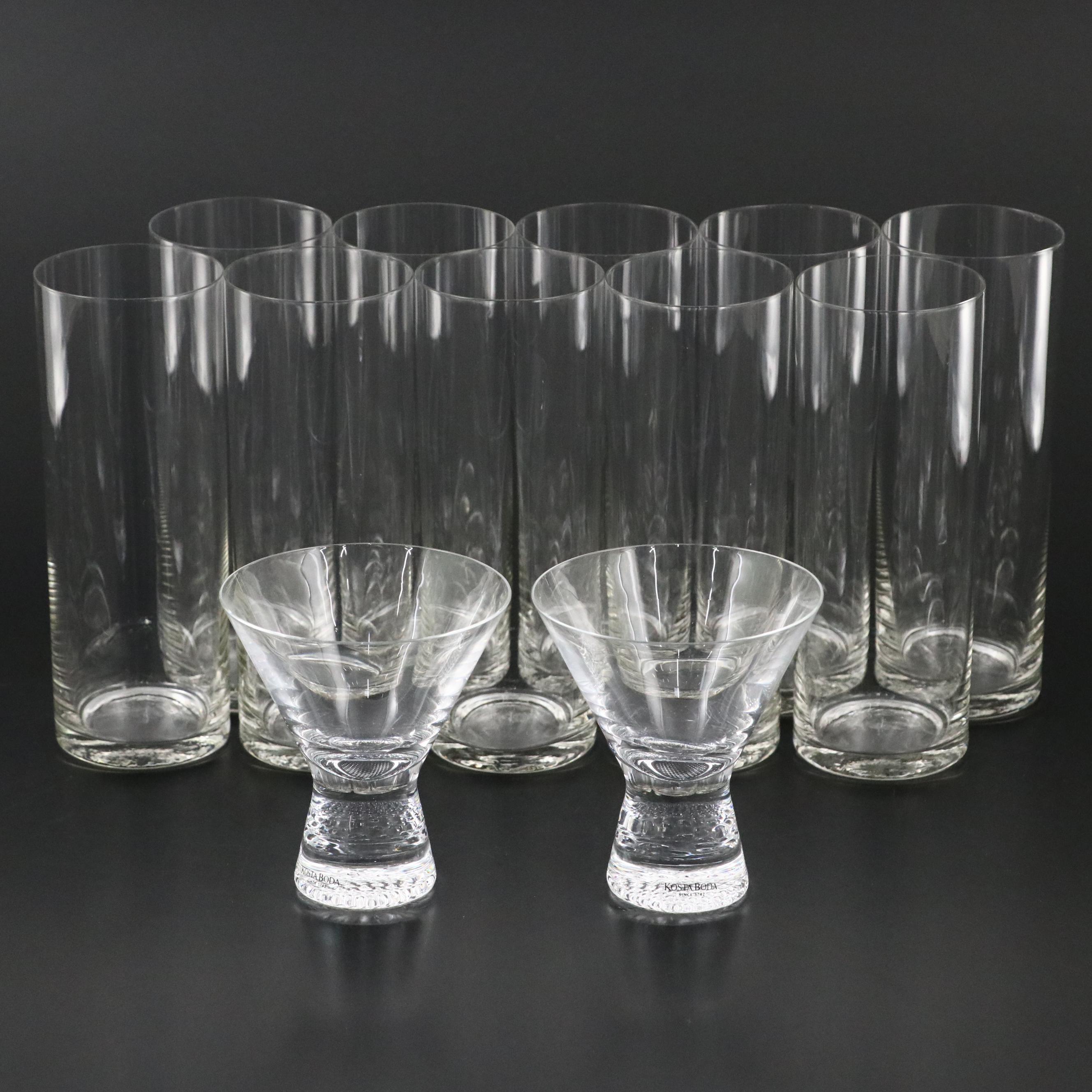 Kosta Boda Martini and Other Tom Collins Glasses