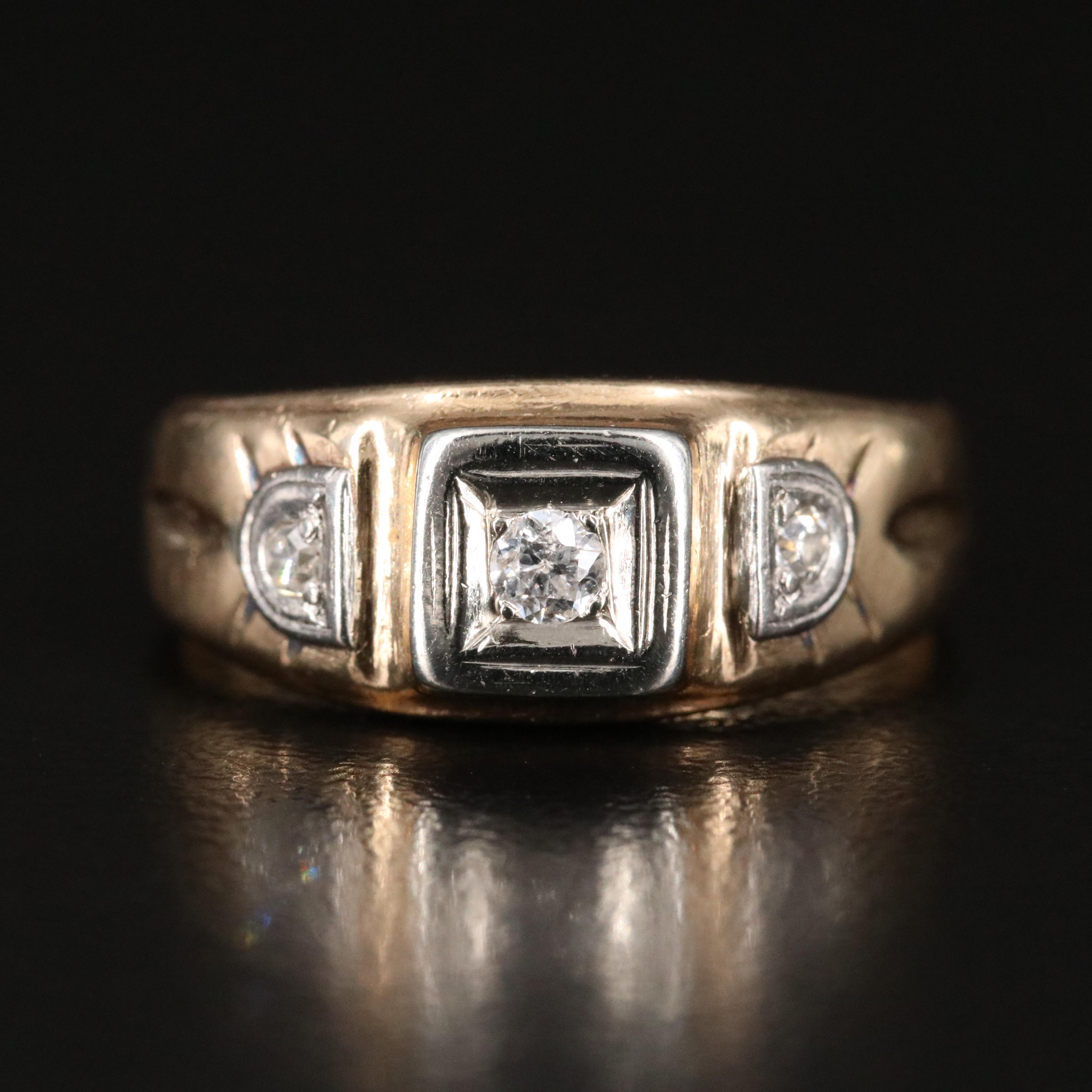 10K Two-Tone 0.14 CTW Diamond Ring