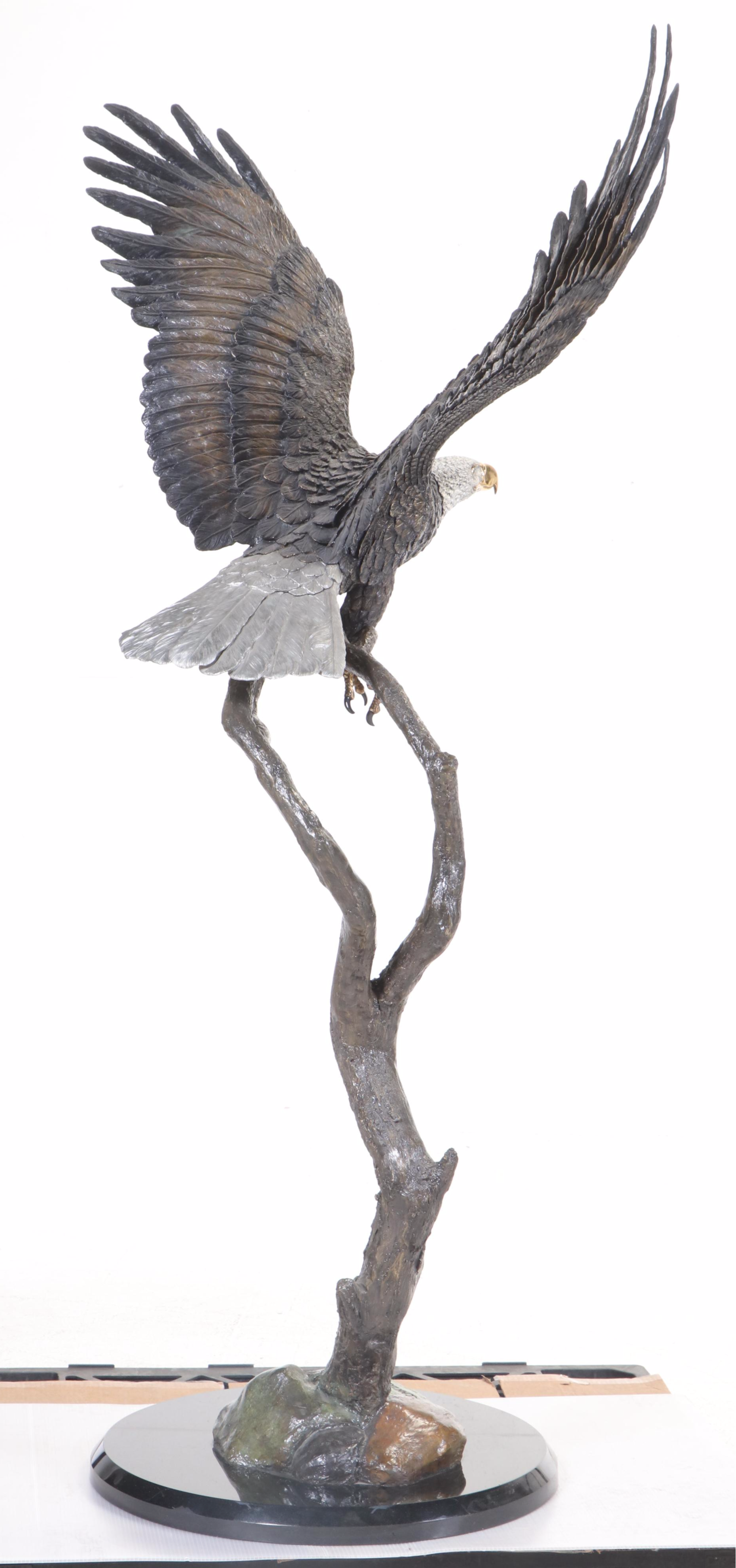 Kitty Cantrell Patinated Bronze Eagle Sculpture "Free Spirit"