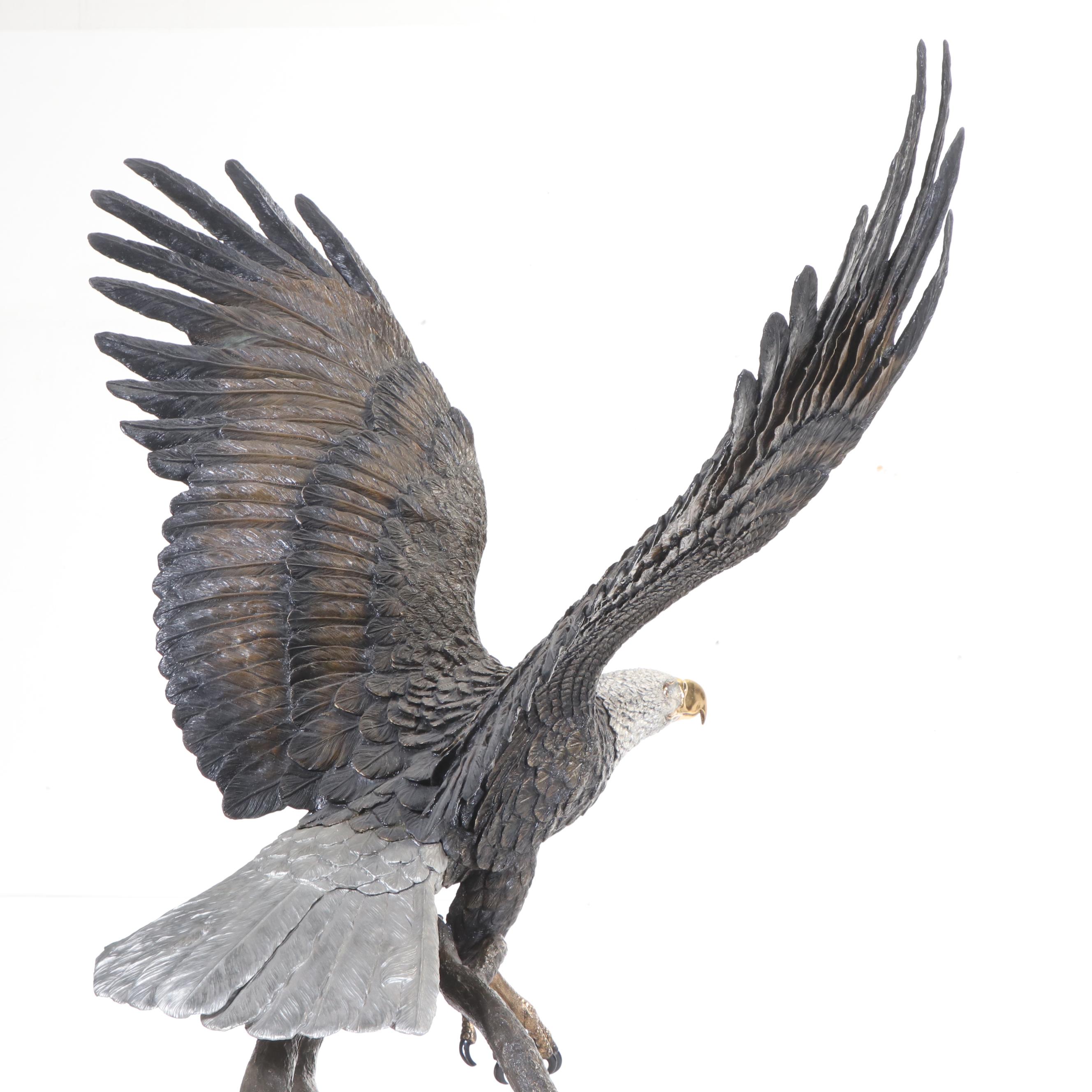 Kitty Cantrell Patinated Bronze Eagle Sculpture "Free Spirit"