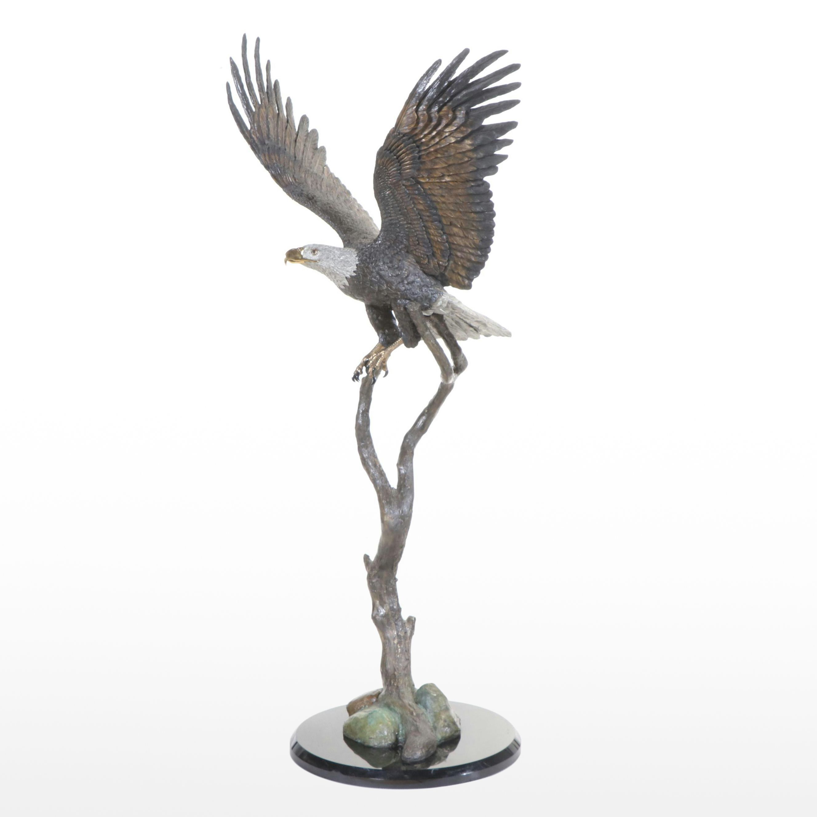 Kitty Cantrell Patinated Bronze Eagle Sculpture "Free Spirit"