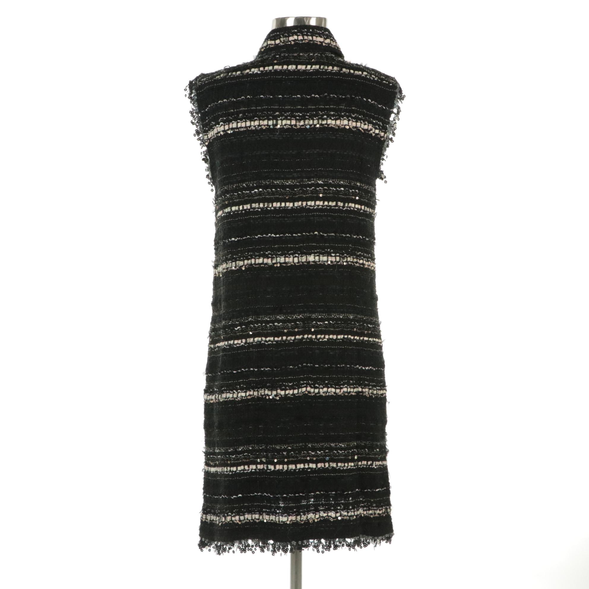 Chanel Embellished Bouclé Tweed Sleeveless Dress from the 2006 Spring Collection