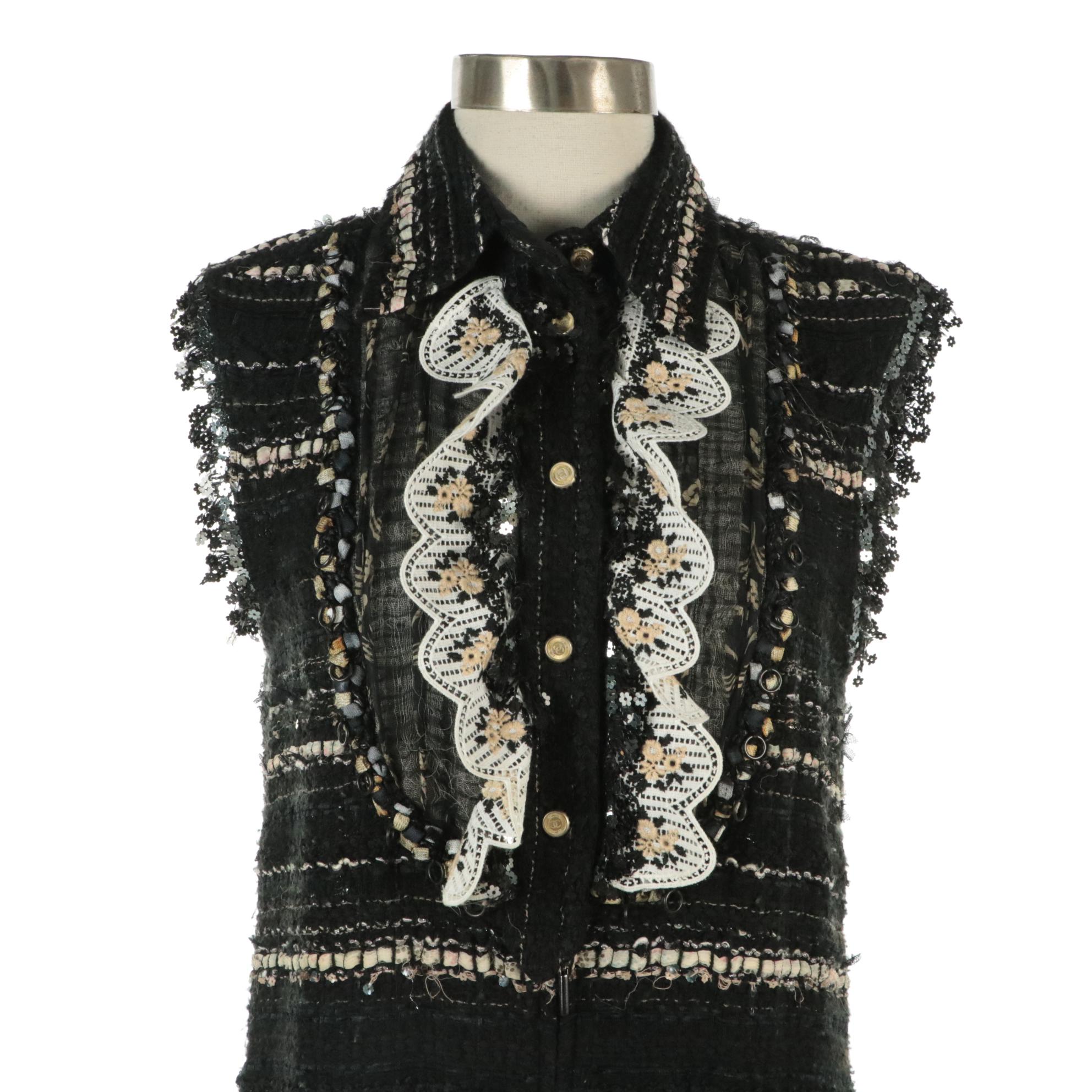 Chanel Embellished Bouclé Tweed Sleeveless Dress from the 2006 Spring Collection
