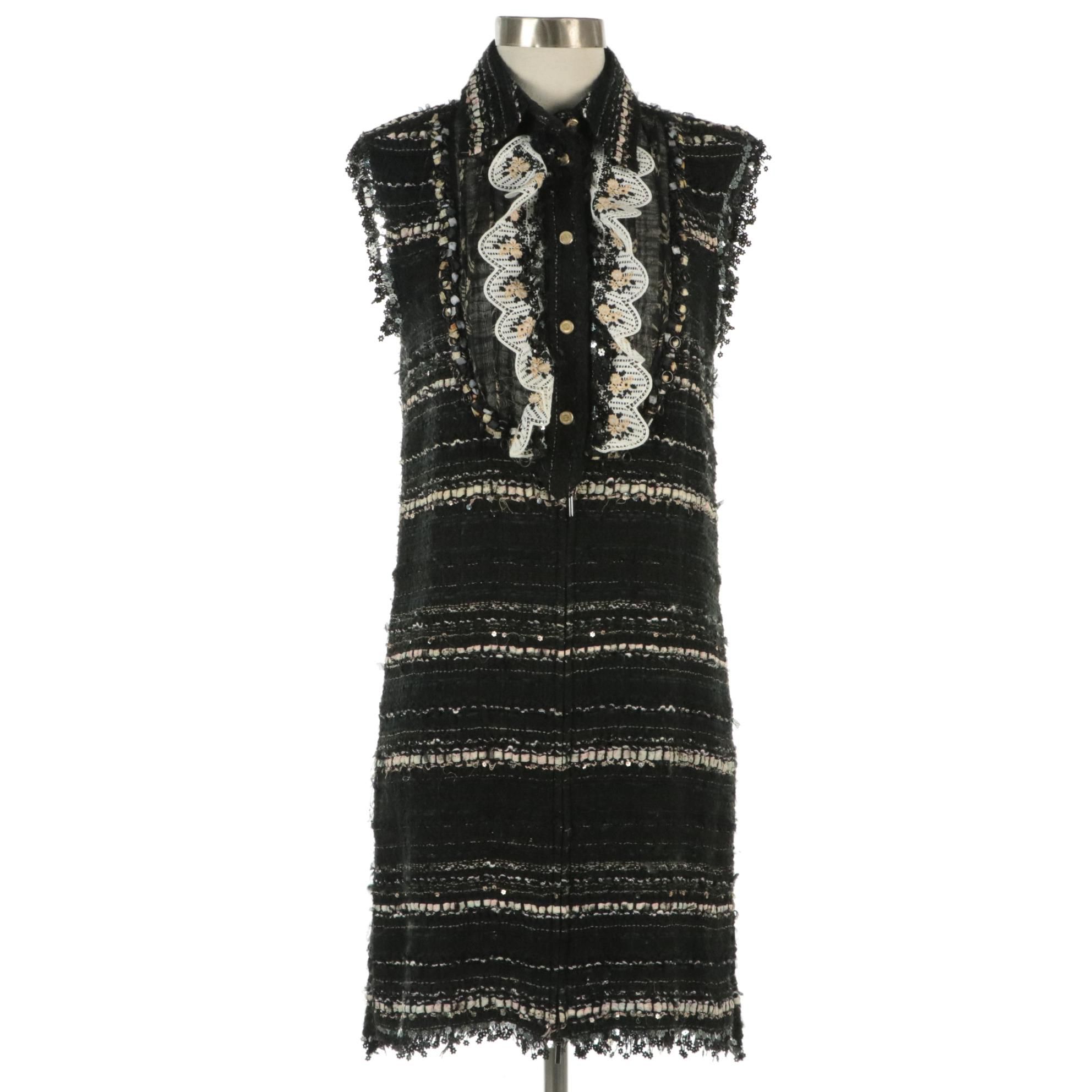 Chanel Embellished Bouclé Tweed Sleeveless Dress from the 2006 Spring Collection