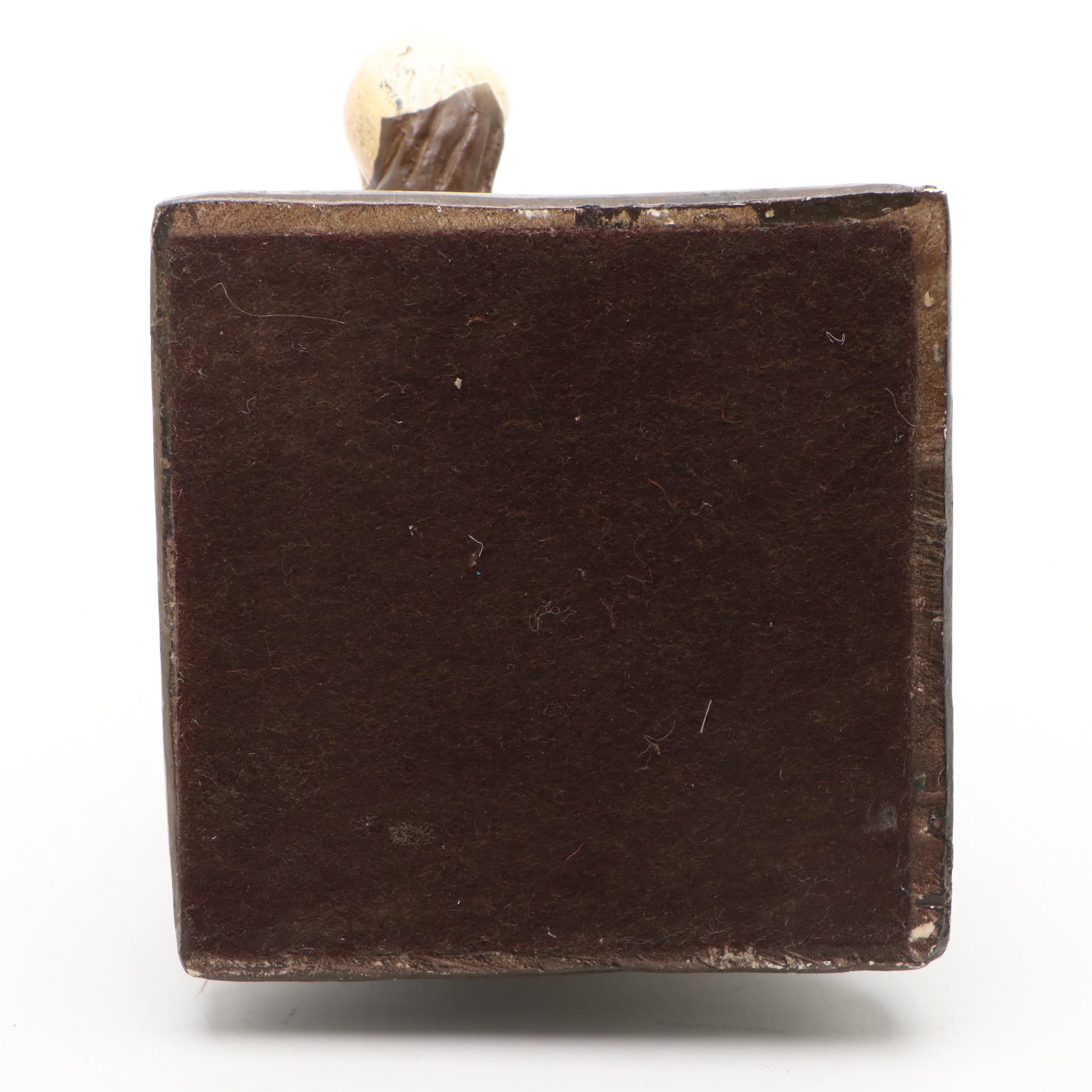 Esco Chalkware "Ape with Skull" after Wolfgang Hugo Rheinhold Sculpture