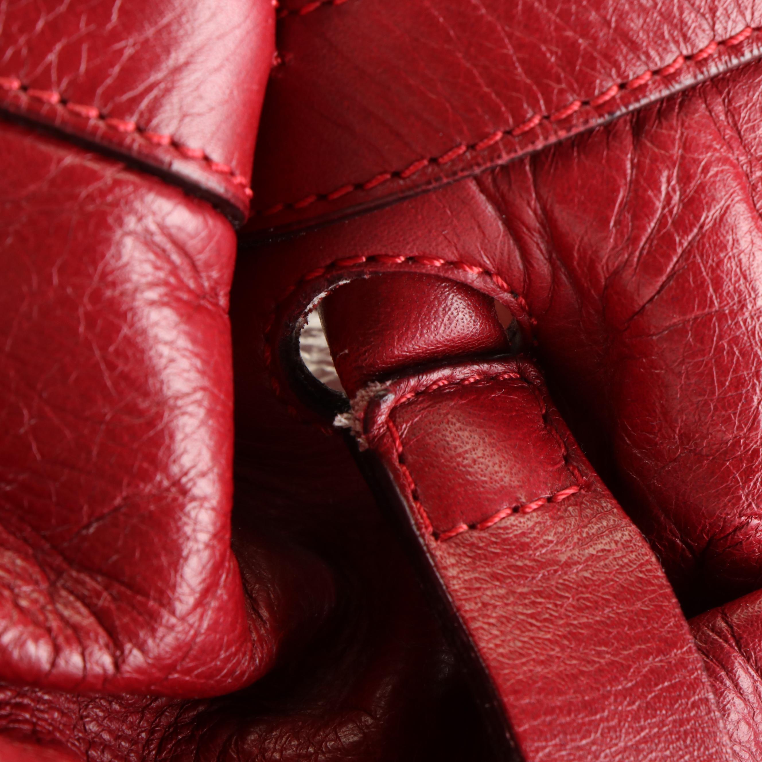 Chloé Victoria Tote Bag in Red Leather