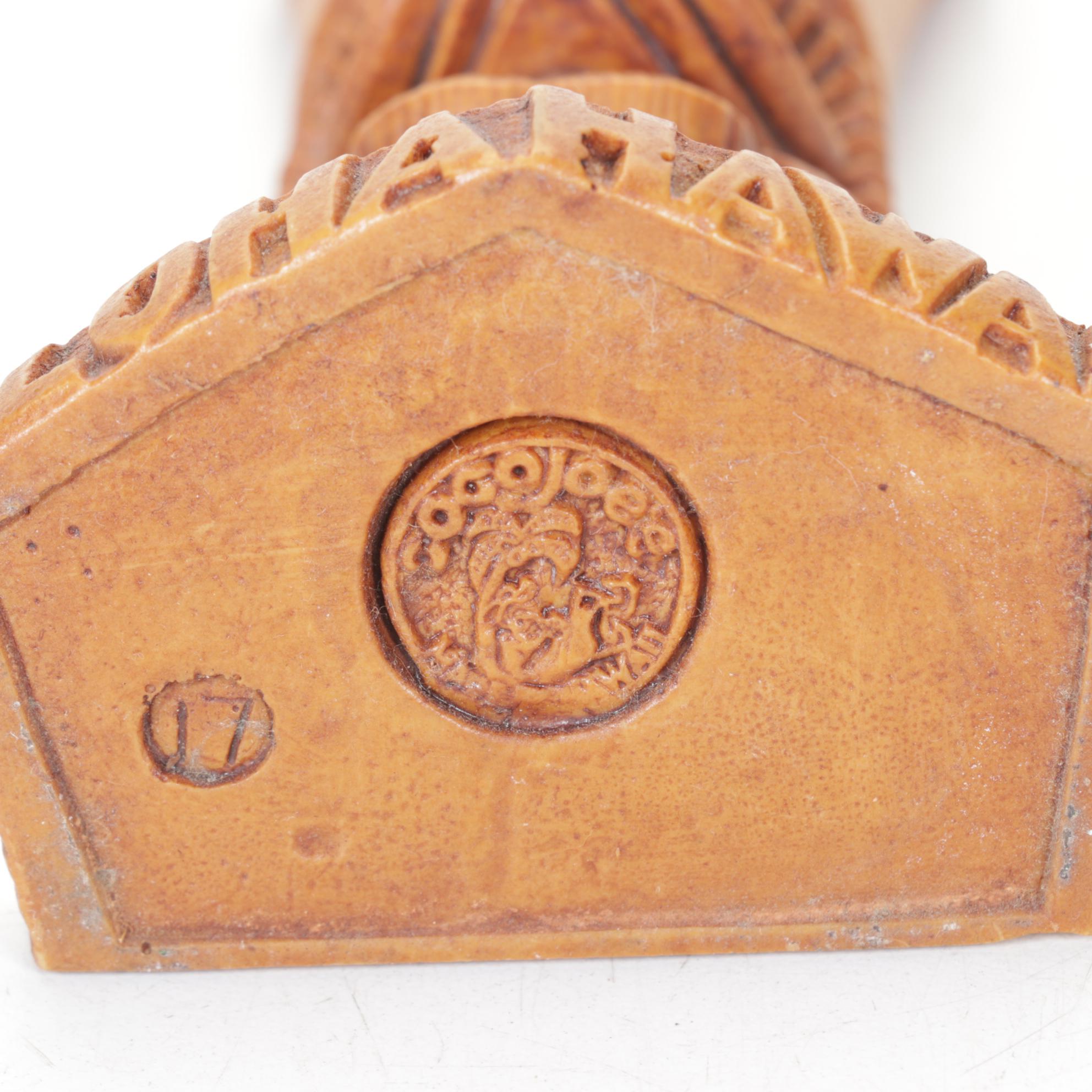 Hawaiian Coco Joe's 1970s Hapa Wood Tiki "Lono" with Hand-Carved Boxes