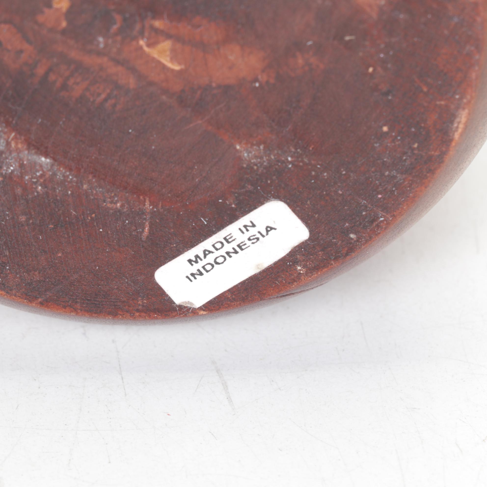 Hawaiian Coco Joe's 1970s Hapa Wood Tiki "Lono" with Hand-Carved Boxes