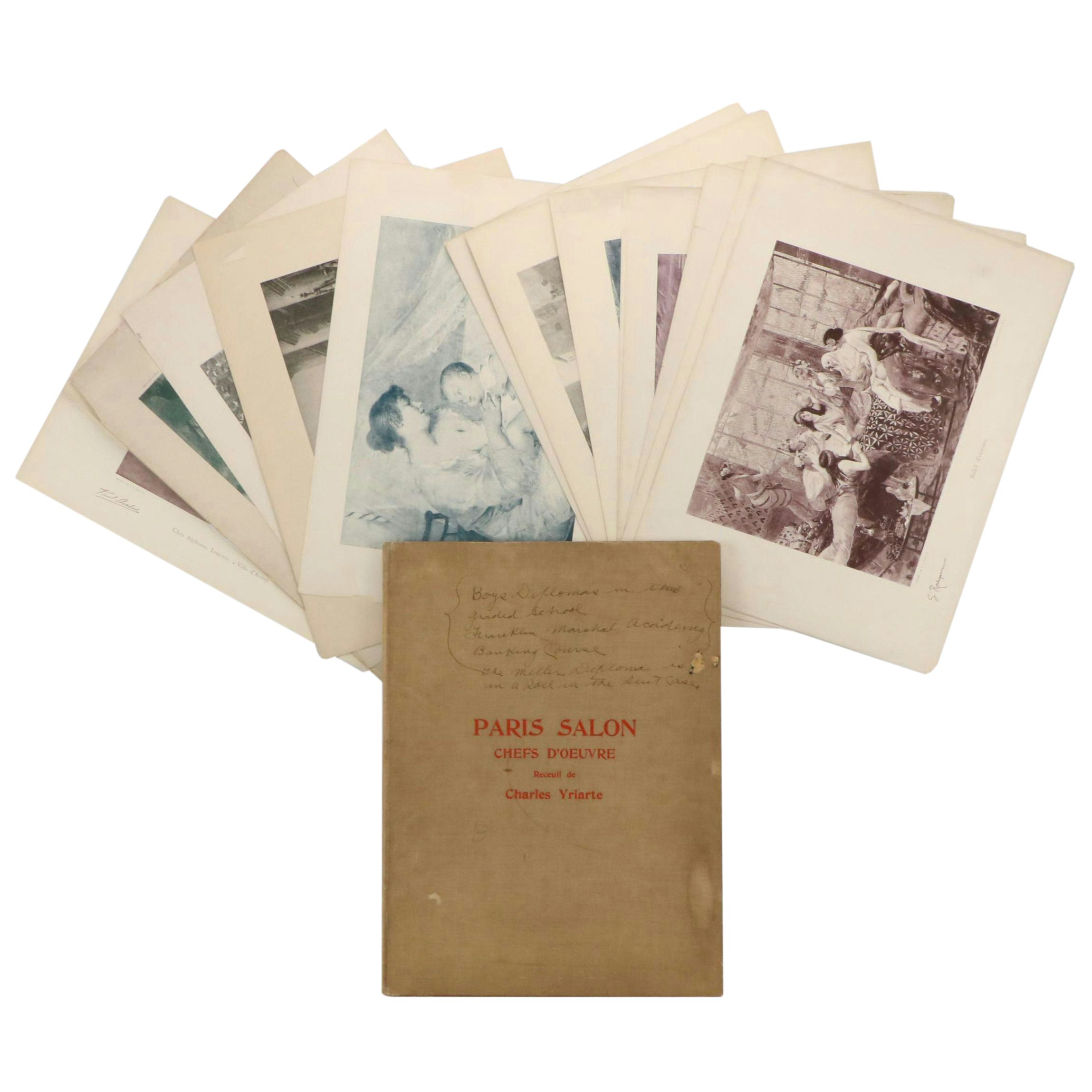 "Paris Salon - Chefs d'Oeuvre Recueil de Charles Yriarte" Portfolio of Prints
