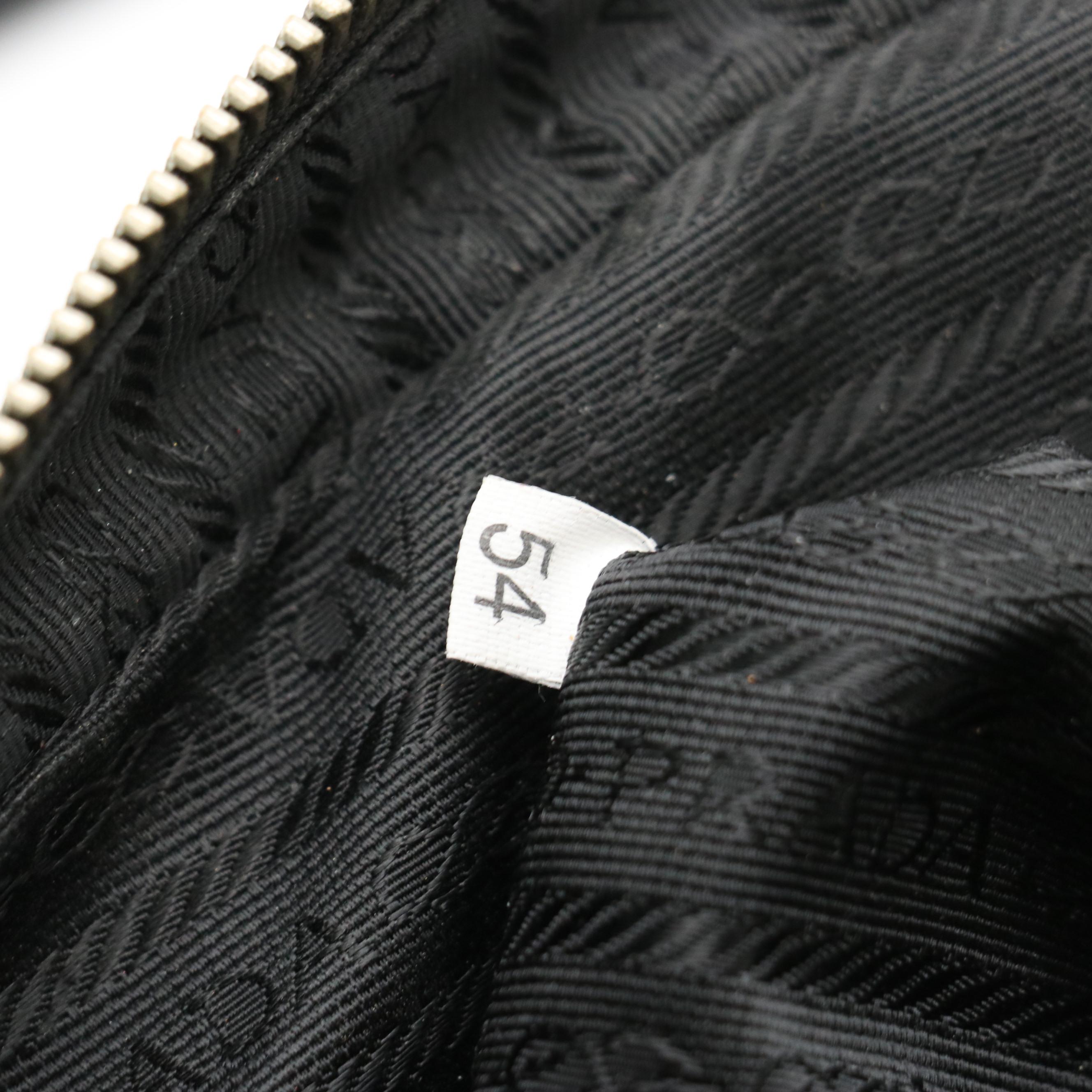 Prada Zippered Bowling Bag in Black Tessuto Nylon and Patent Leather