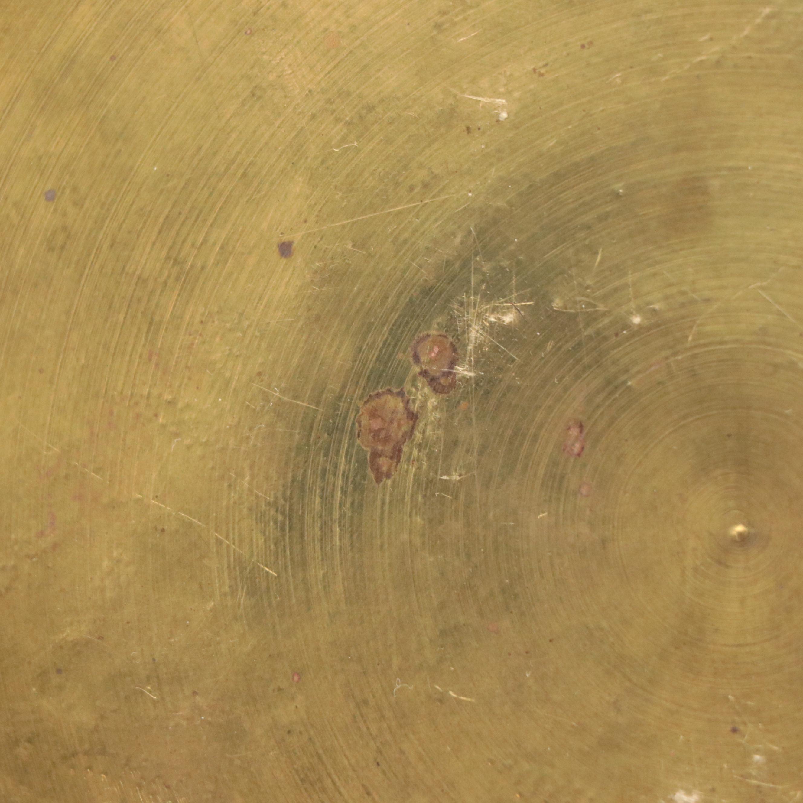 Indian Etched Brass Tray with Metal Vessel and Jewelry