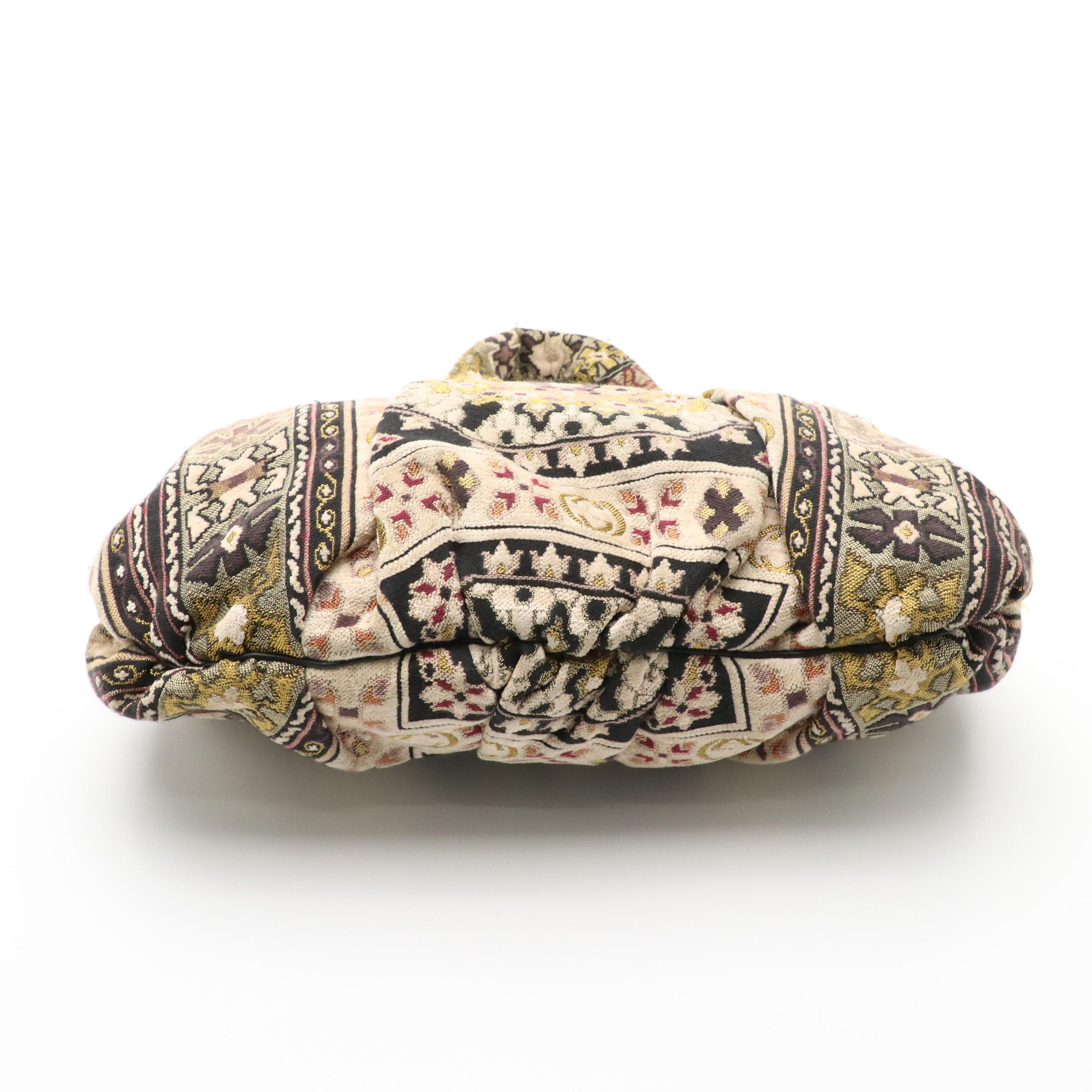 Gucci Hysteria Hobo Two-Way Bag in Multicolor Embroidered Tapestry and Leather