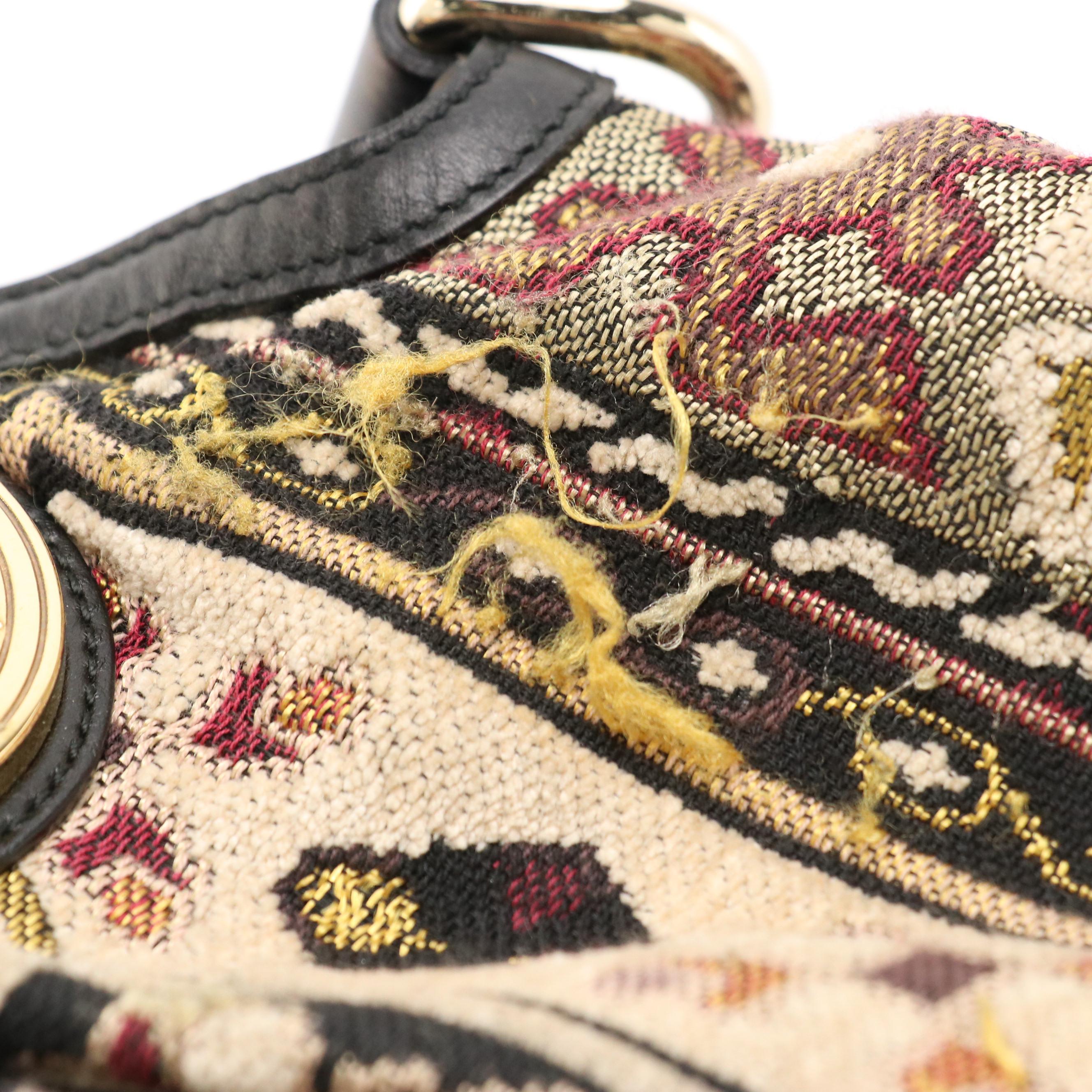 Gucci Hysteria Hobo Two-Way Bag in Multicolor Embroidered Tapestry and Leather