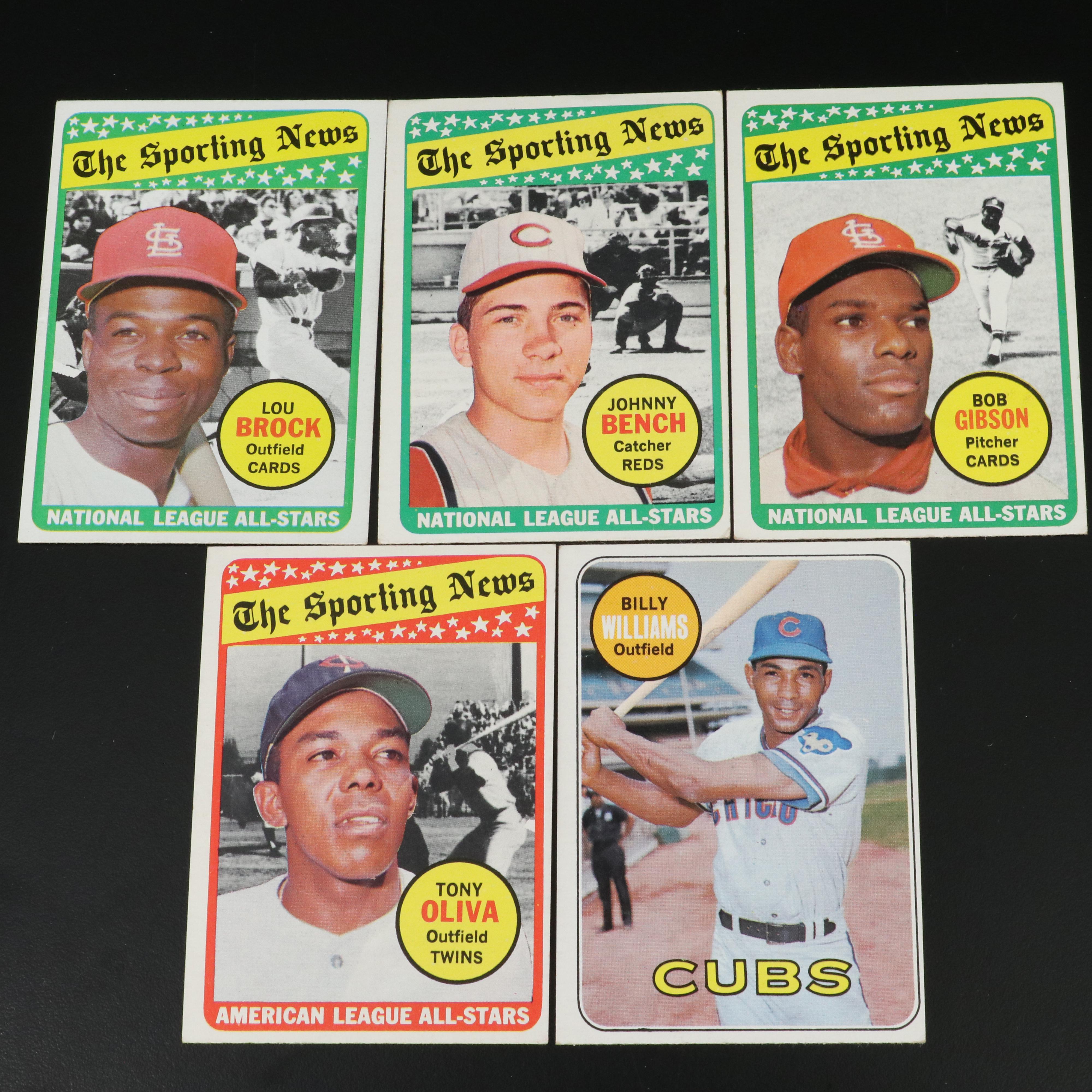 Topps Baseball Cards Featuring Johnny Bench, Tom Seaver, and More, 1969-1971